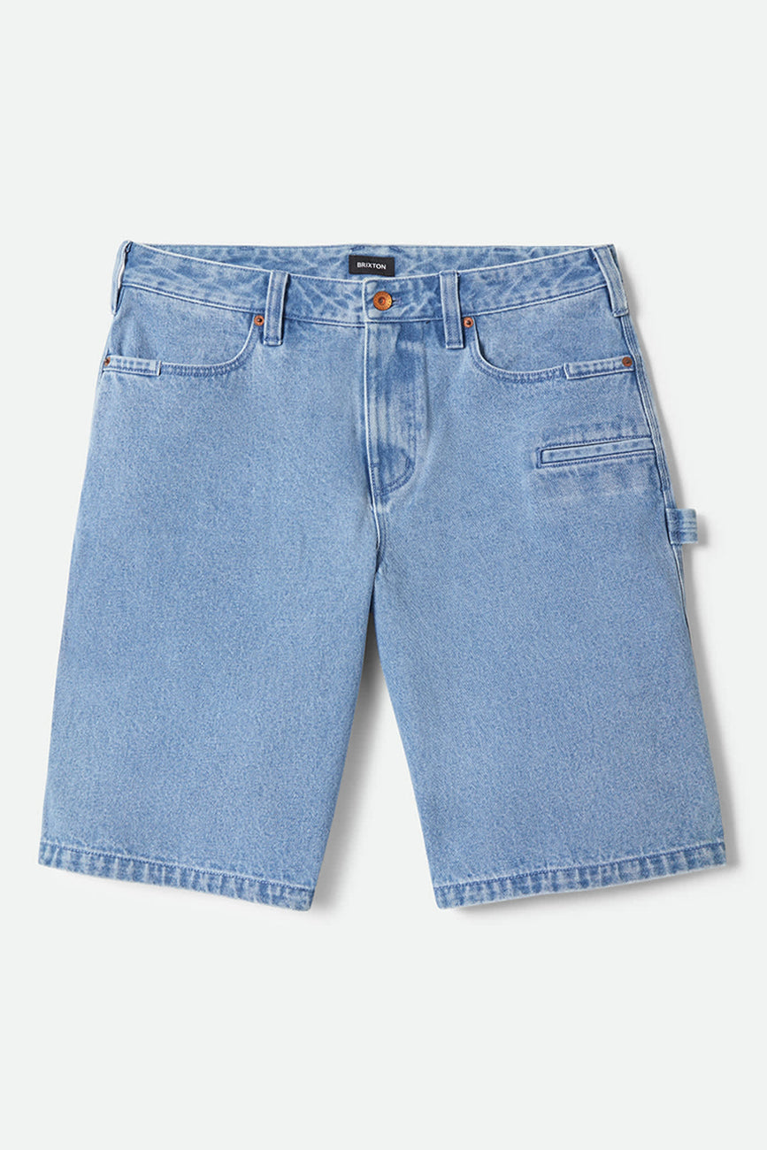 Builders Carpenter Baggy Short Washed Blue Denim
