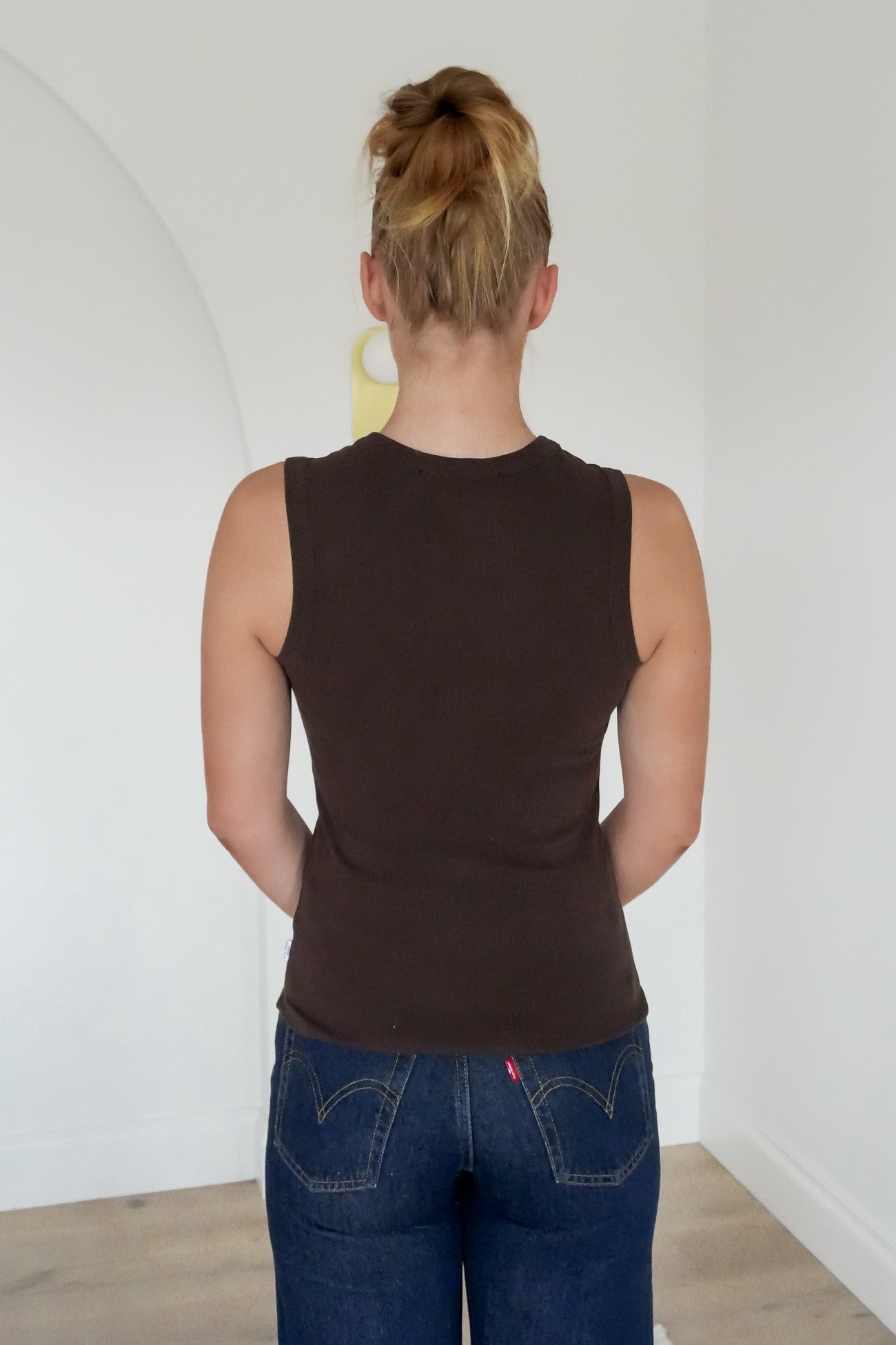 Button Up Tank Chocolate