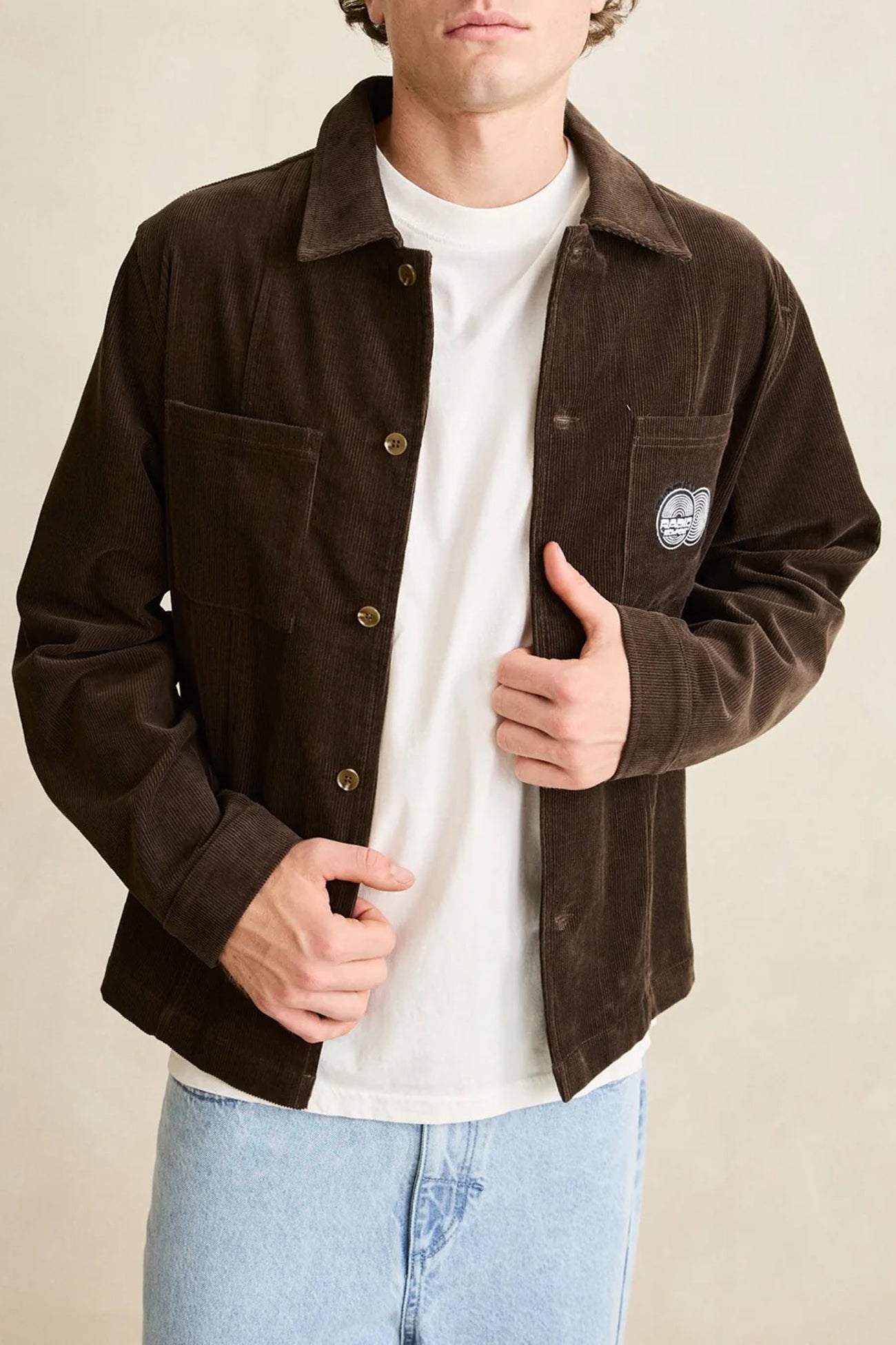 Broadcast Cord Overshirt Chocolate