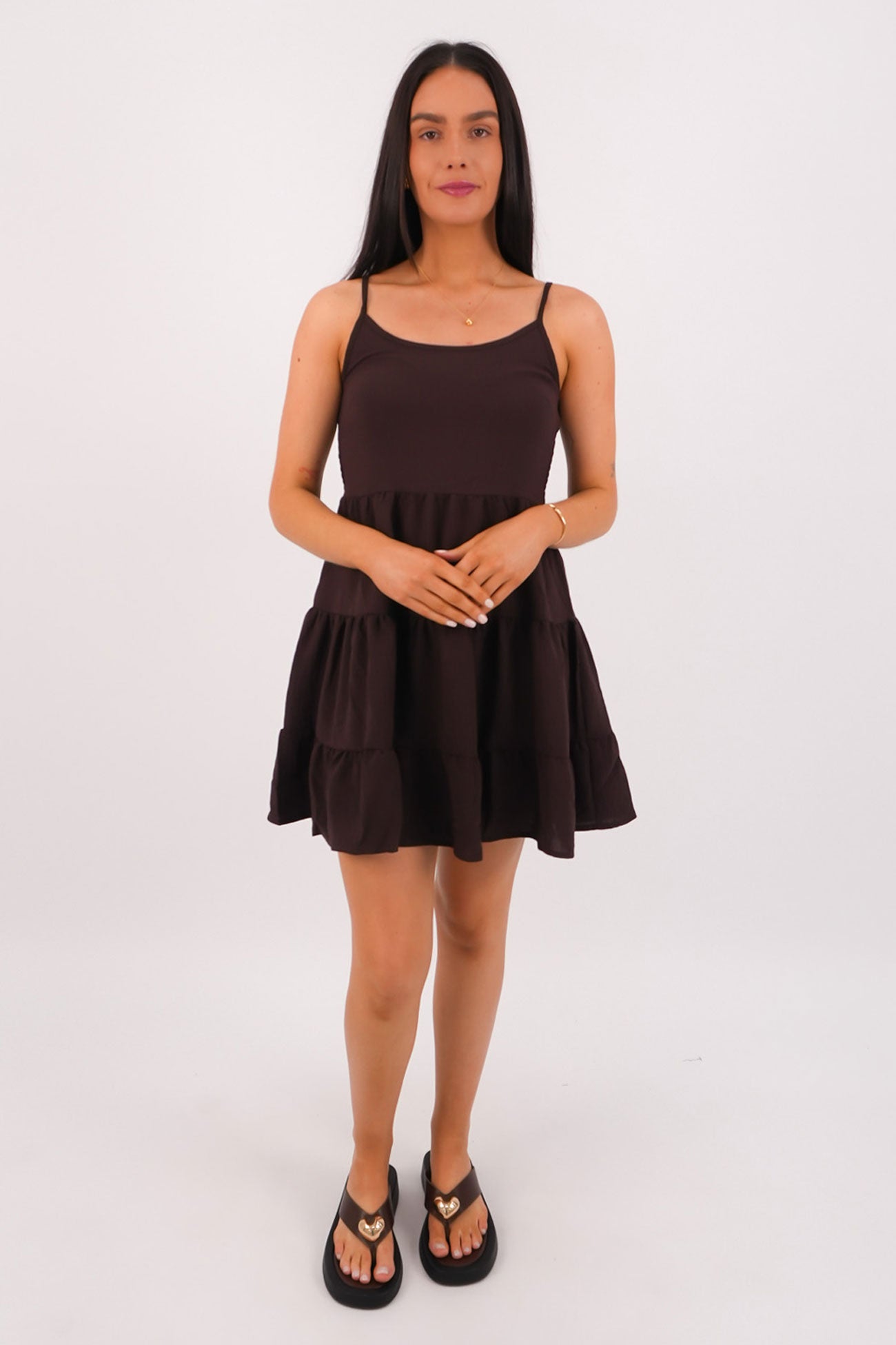 Cabana Mini Dress Brown