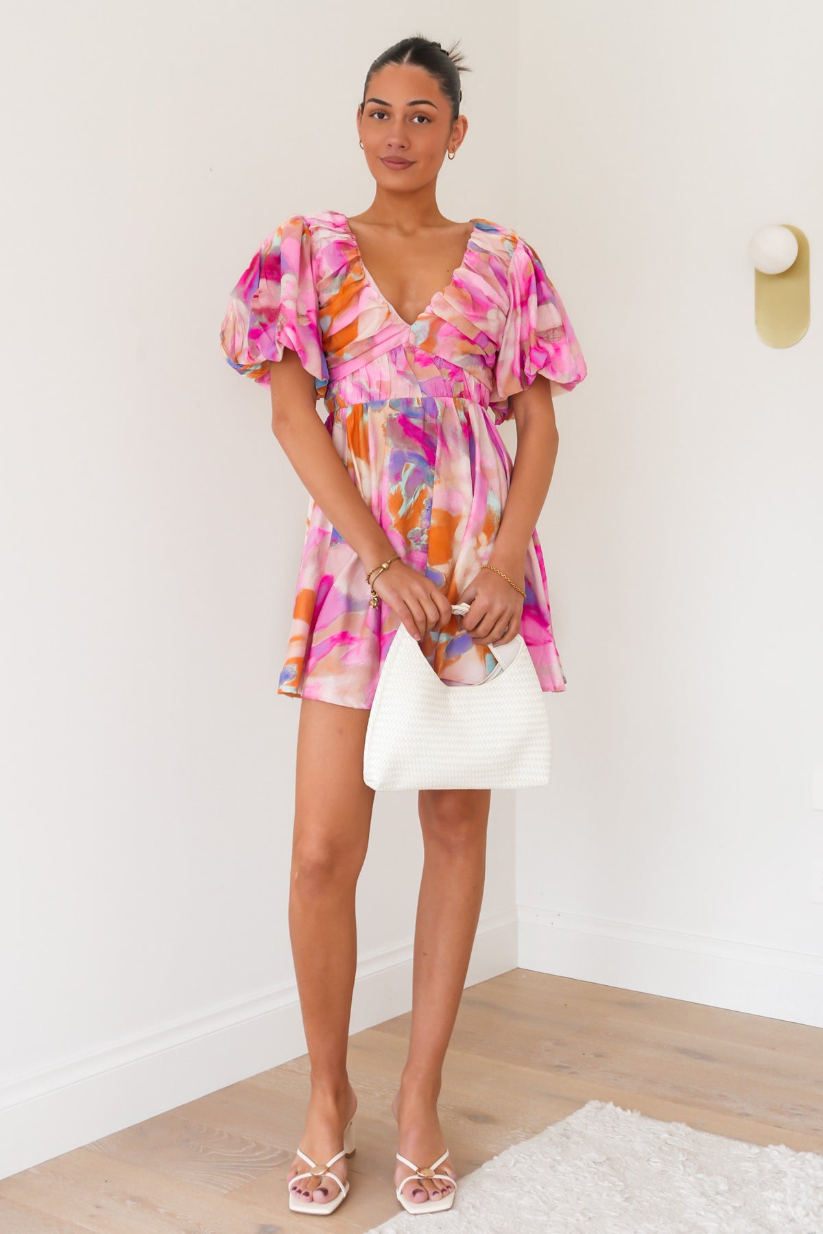 Caley Mini Dress Pink Multi