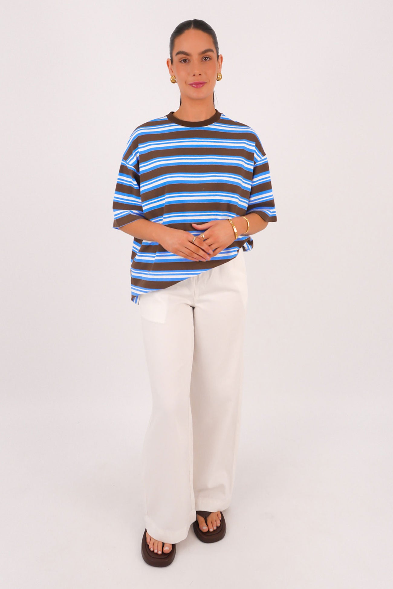 Callum Tee Brown Blue