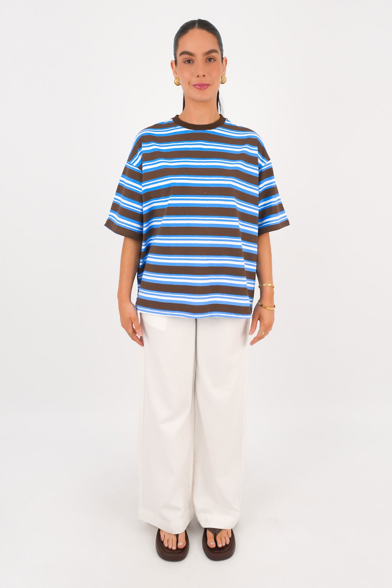 Callum Tee Brown Blue