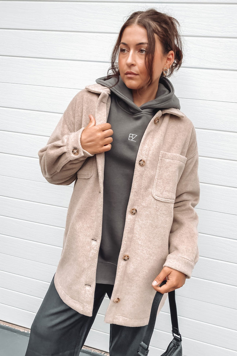 Cameron Pocket Jacket Taupe Jean Jail