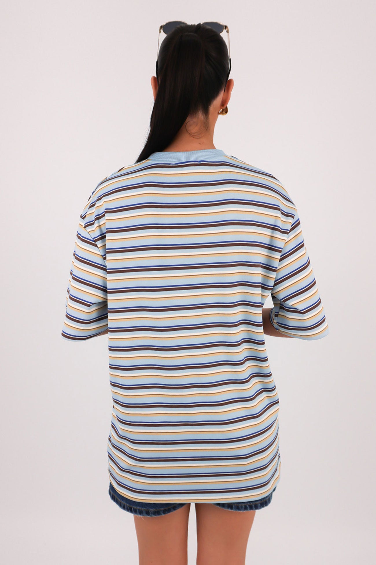 Campbell Stripe Tee Blue Yellow