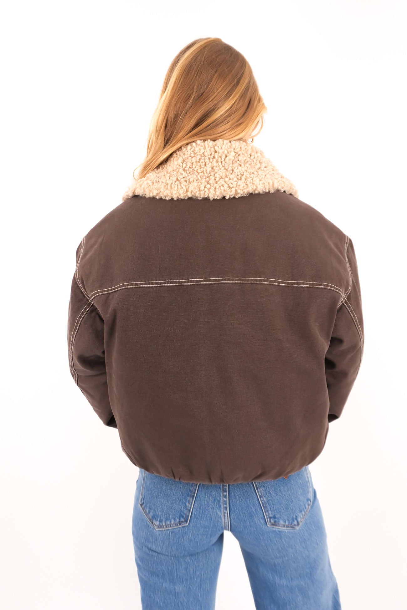 Carrie Bomber Jacket Washed Brown