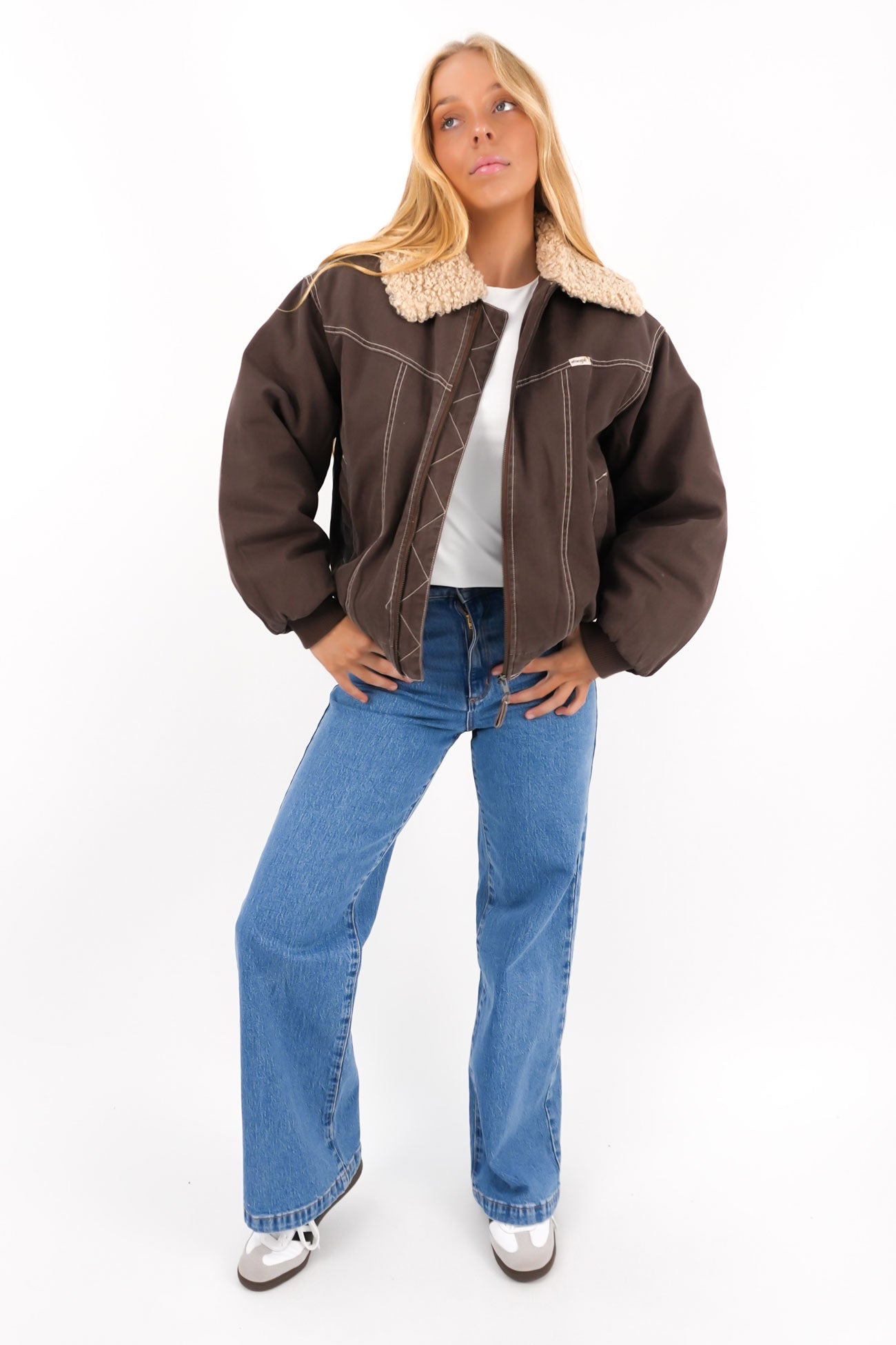 Carrie Bomber Jacket Washed Brown