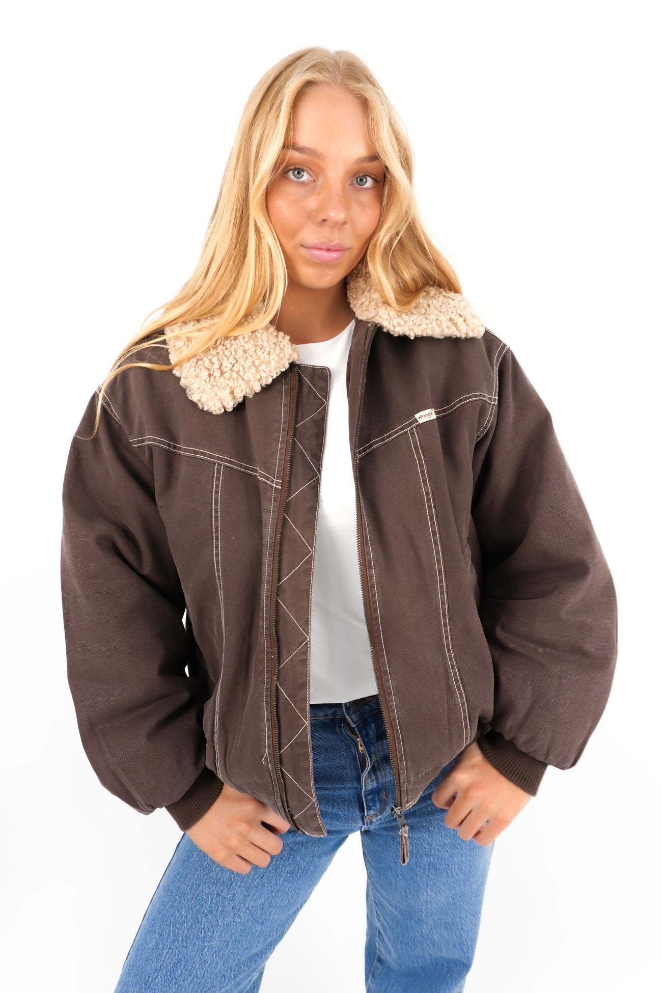 Carrie Bomber Jacket Washed Brown