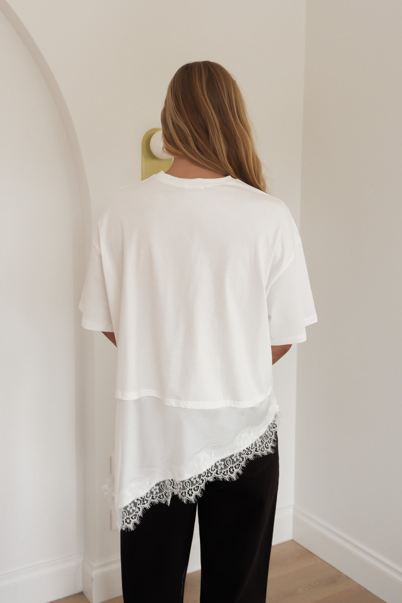 Cassidy Lace Tee White