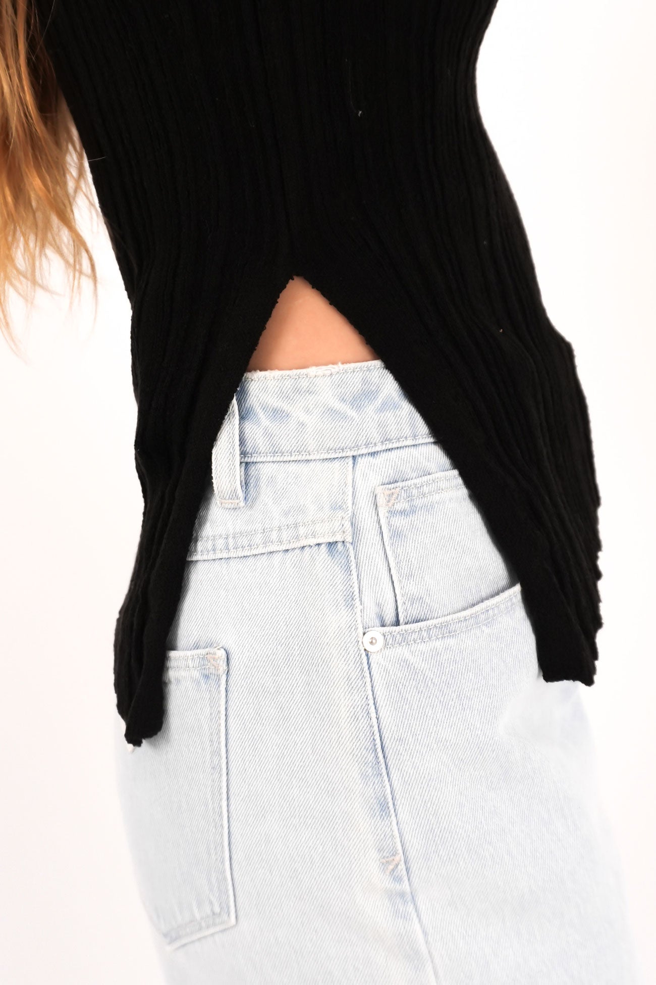 Celine Cut Out Tank Black