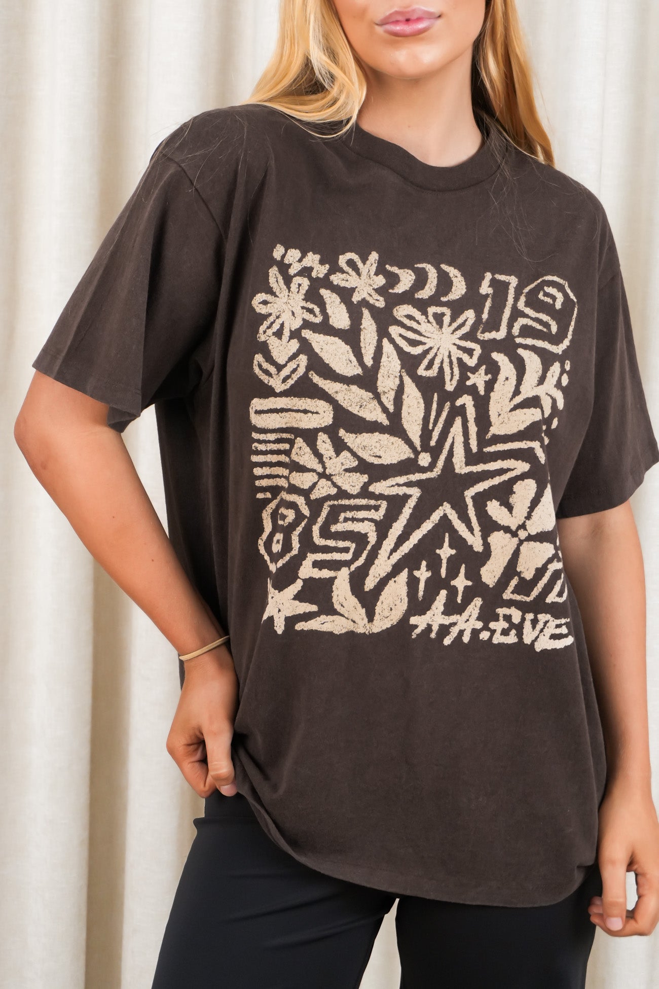 Centered Relaxed Tee Brown