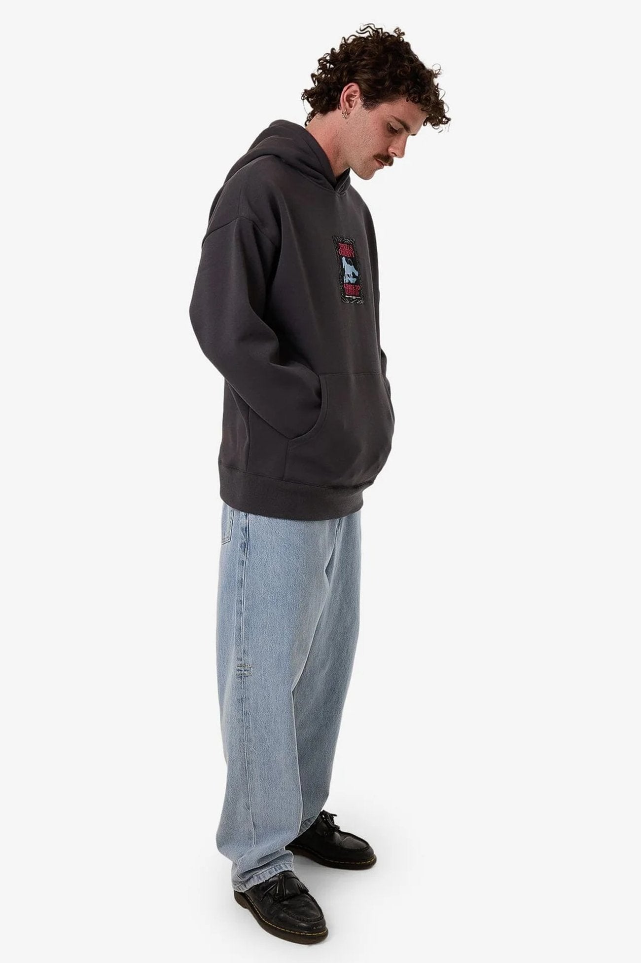 Chain Of Formation Slouch Pull On Hood Dark Charcoal