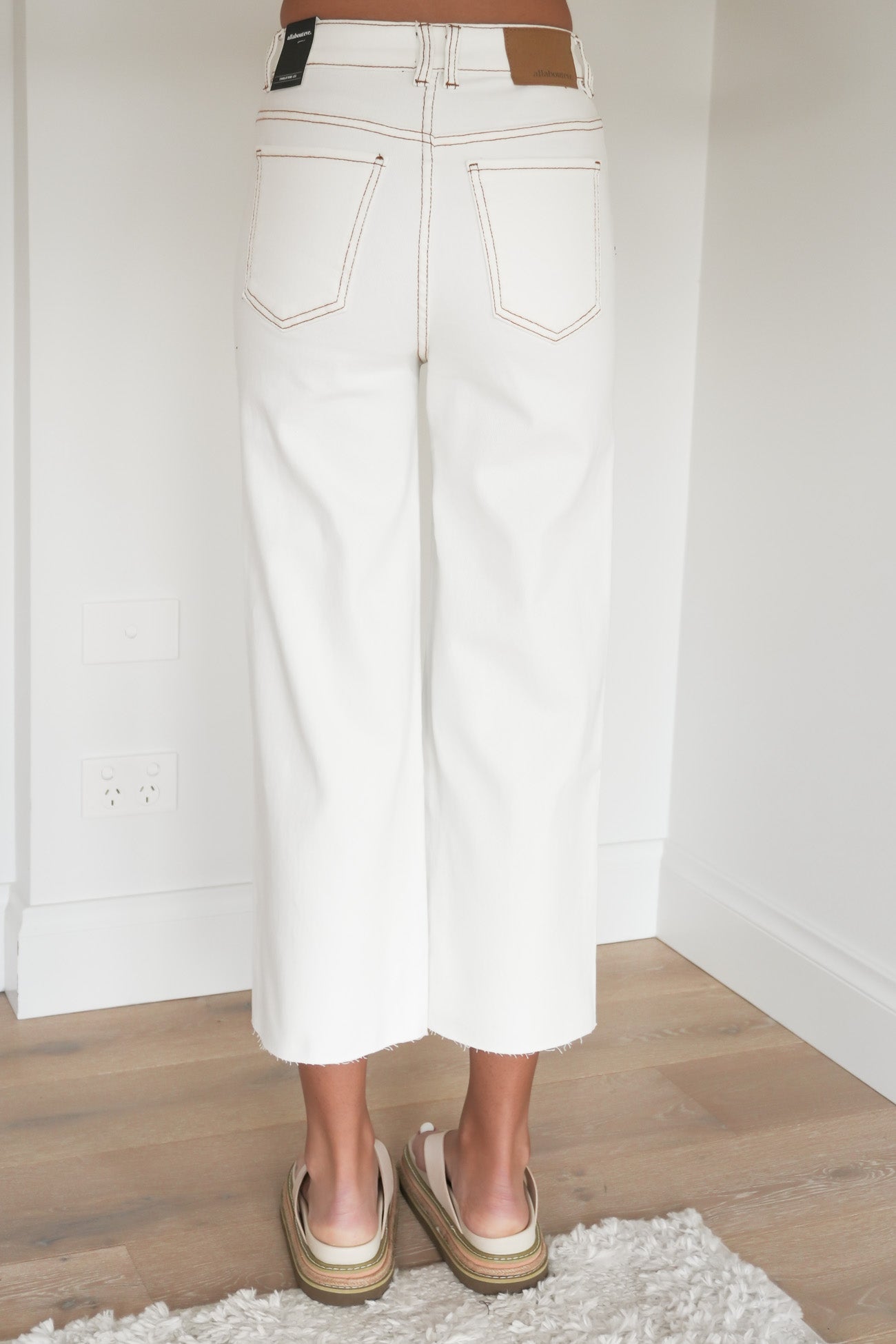Charlie High Rise Wide Leg Jean Vintage White