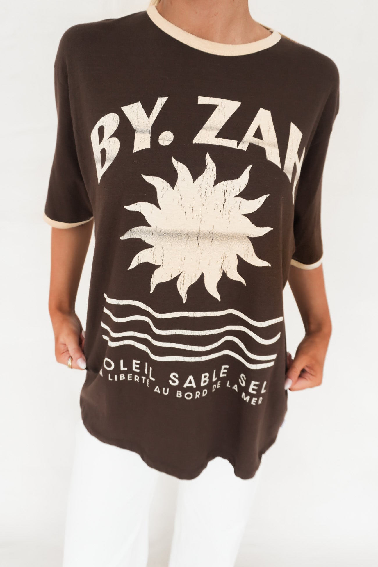 Chasing Light Oversized Tee Brown