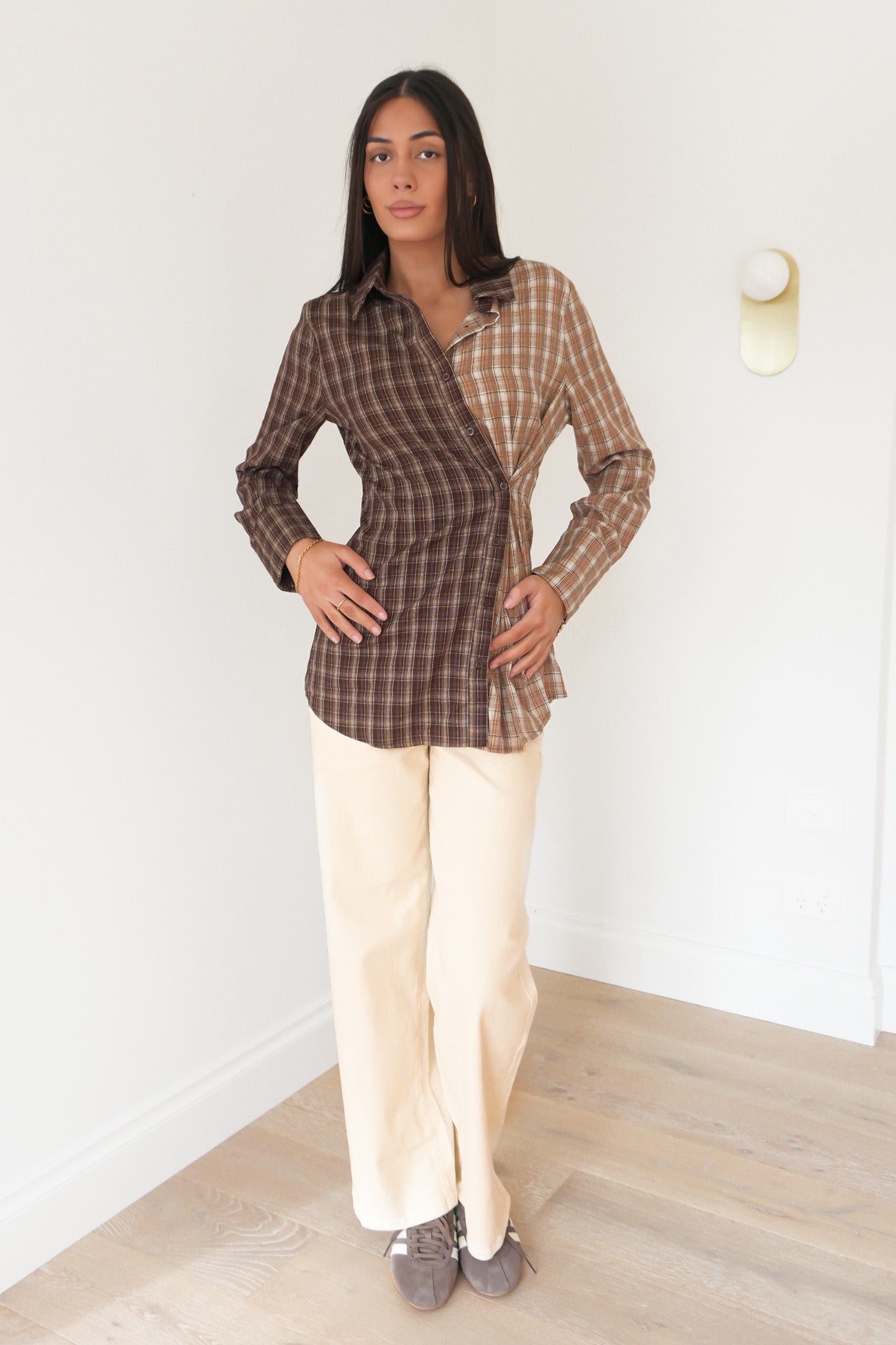 Chelsea Shirt Brown Plaid