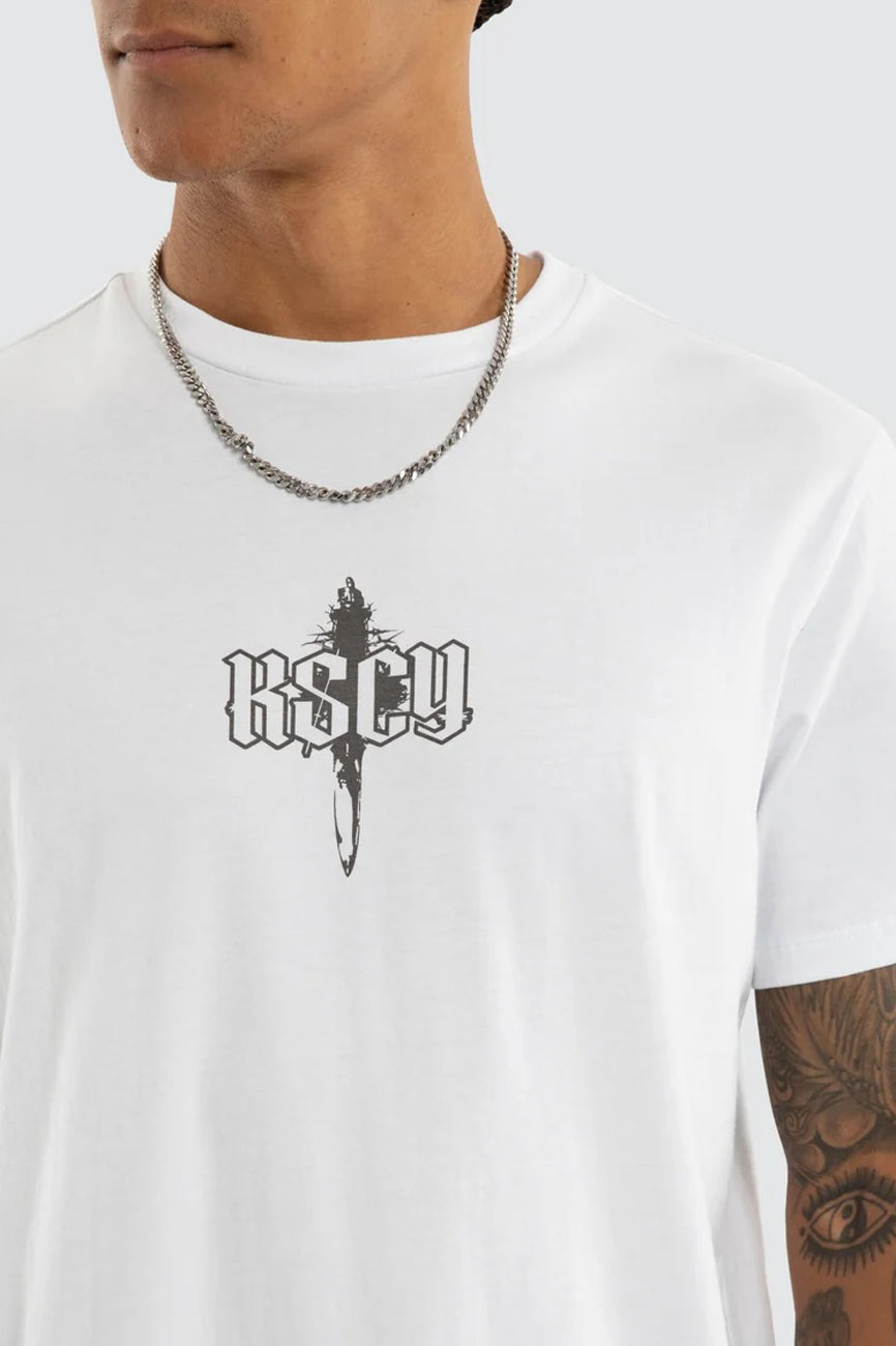 Chronic Dual Curved Tee Optical White