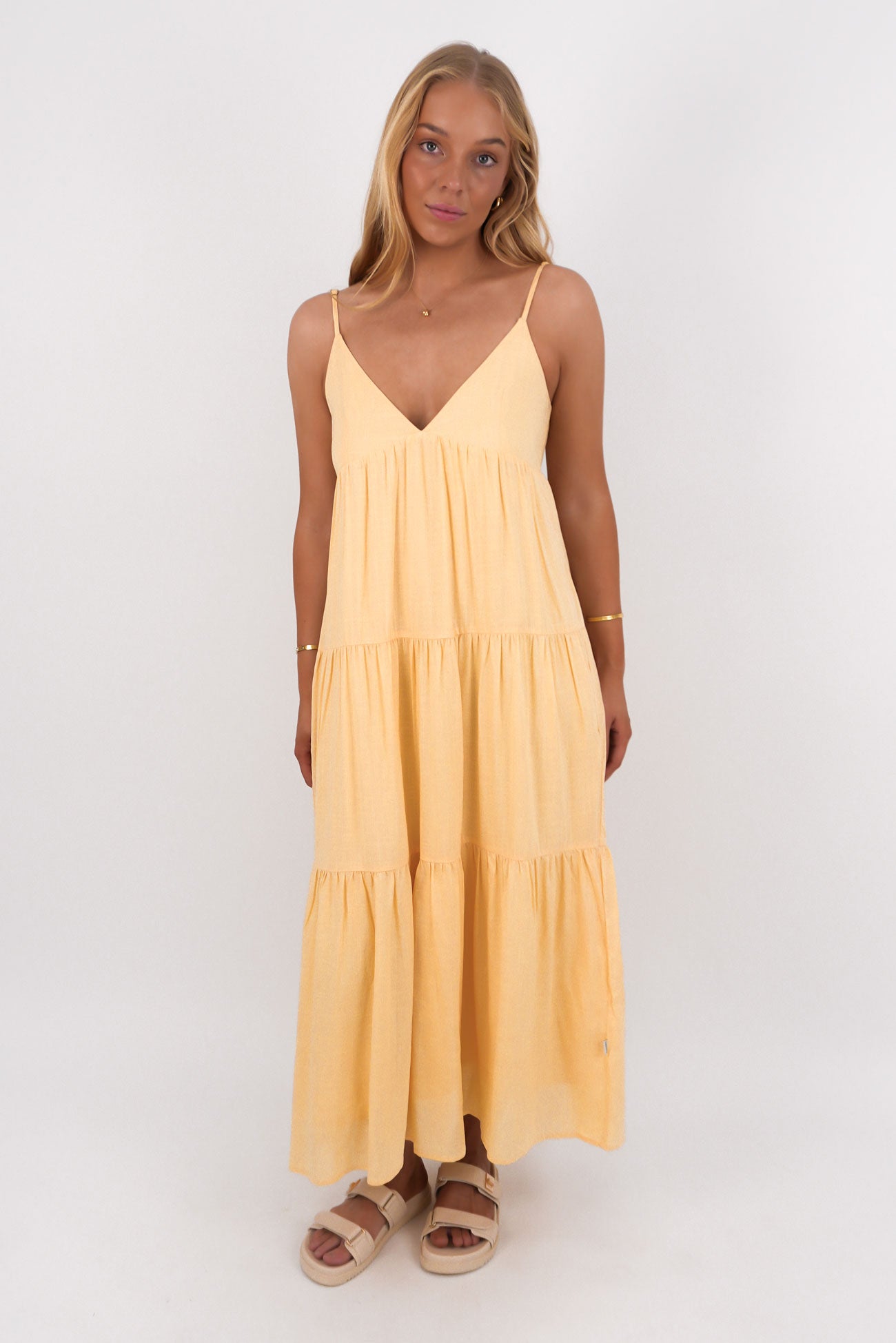 Classic Tiered Midi Dress Butter