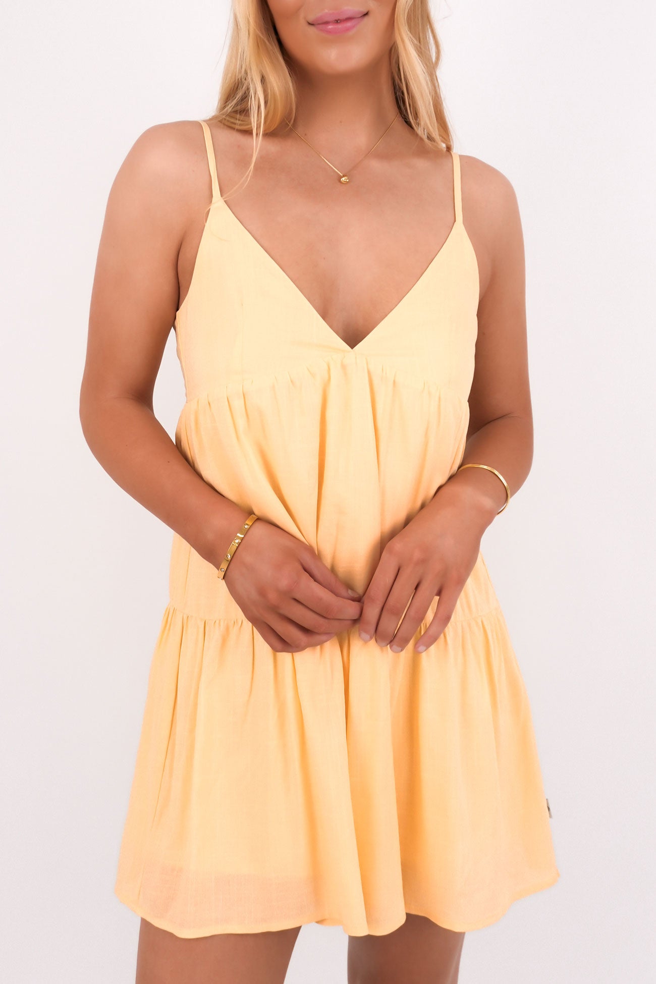 Classic Tiered Mini Dress Butter