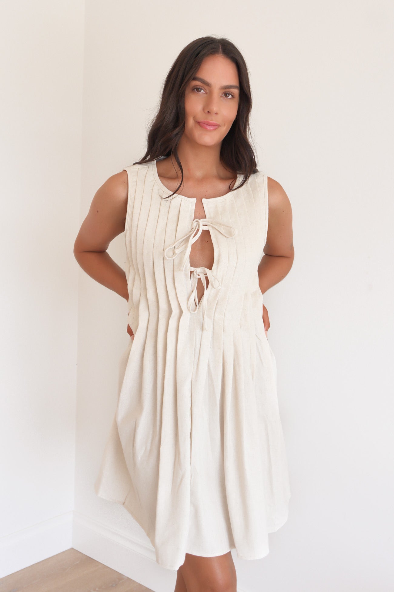 Clydette Mini Dress Oatmeal