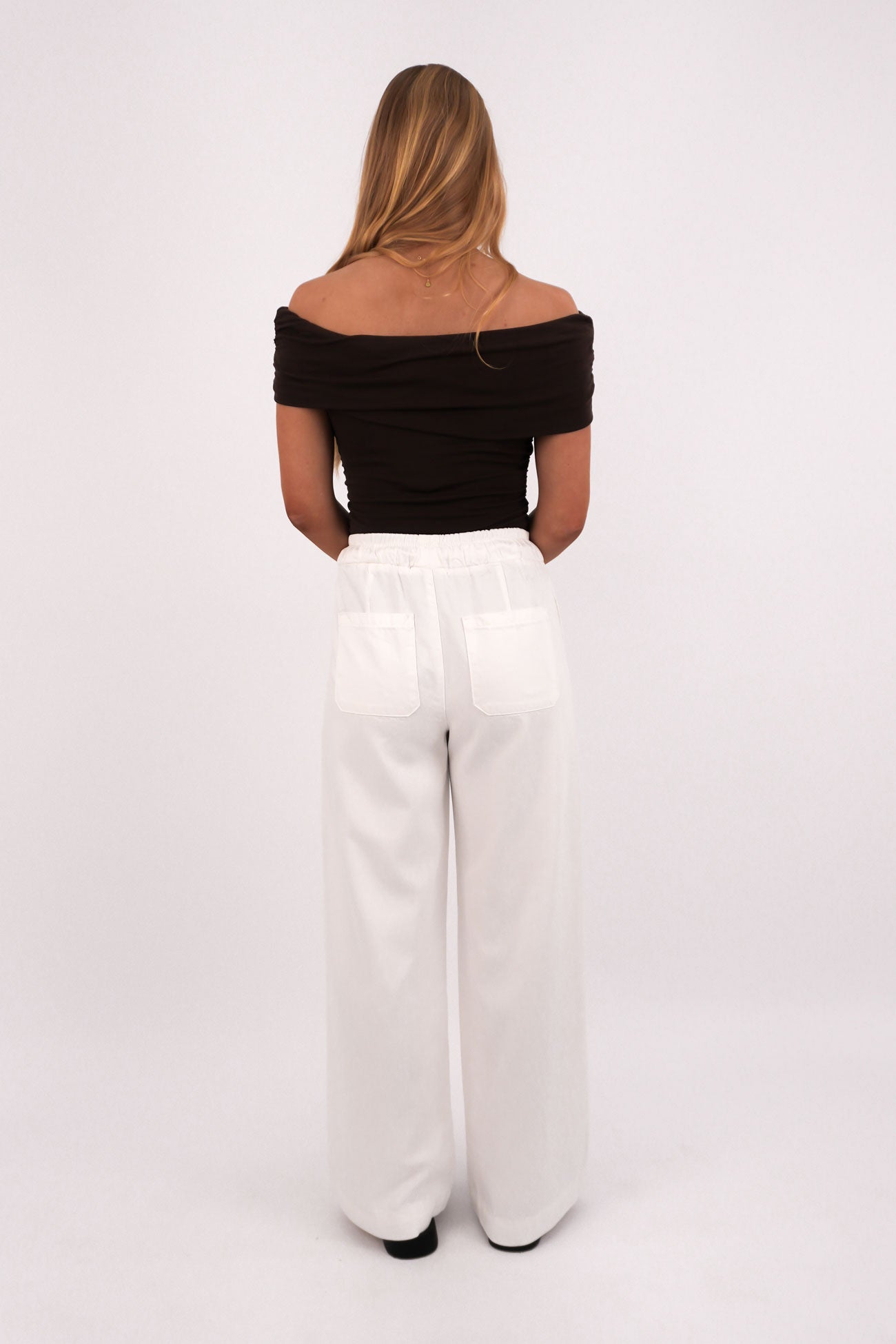 Cora Denim Pant White