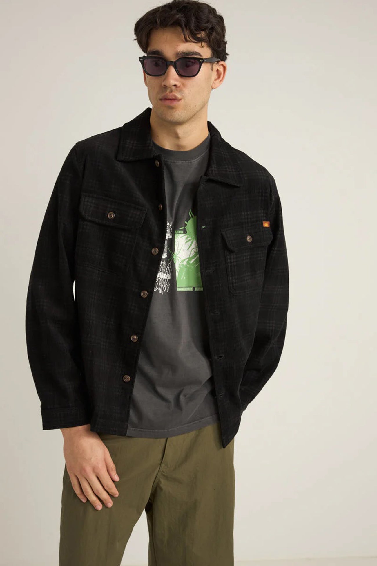 Cord-Check-Overshirt-Black-fjpg
