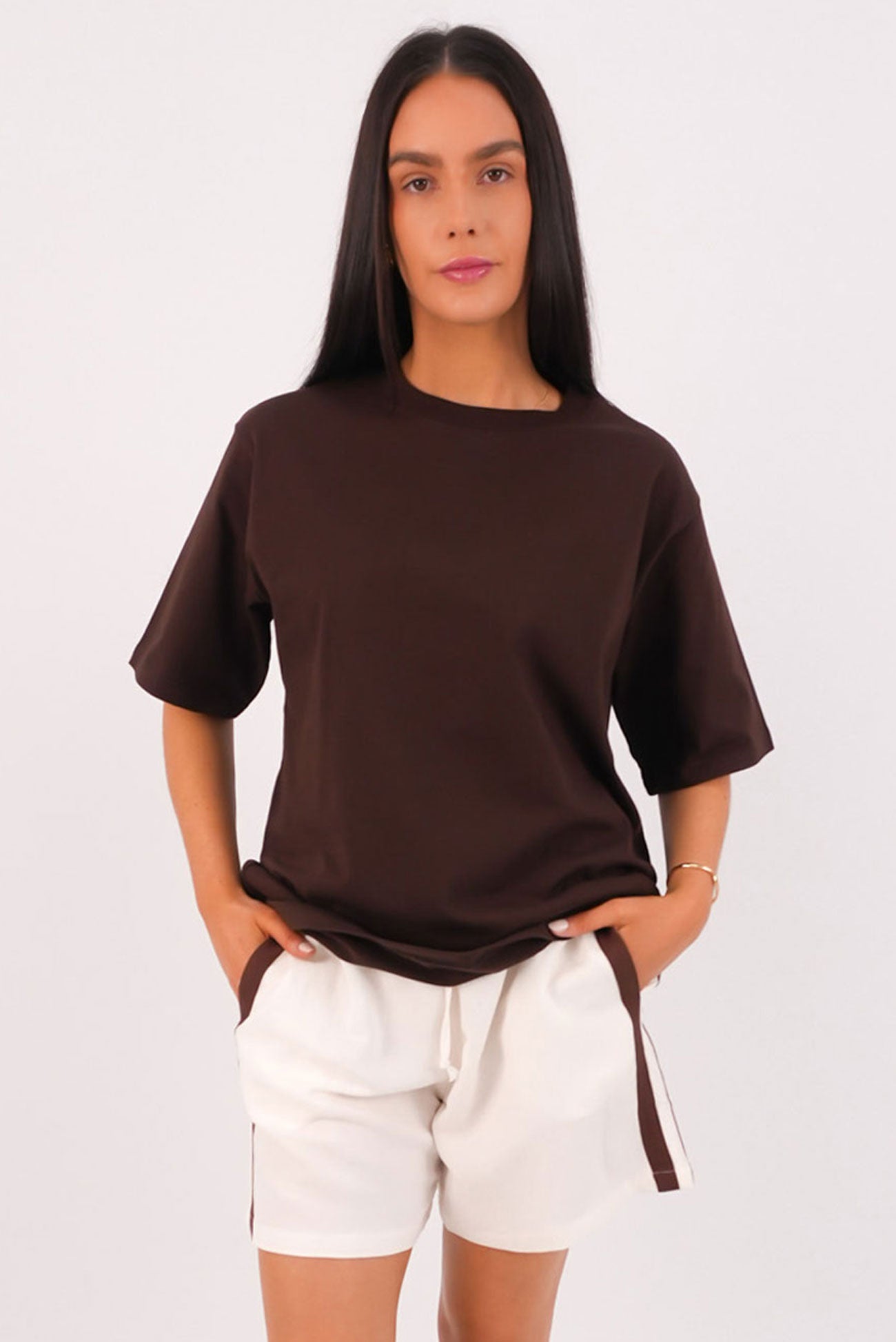 Core Oversized Tee Chocolate