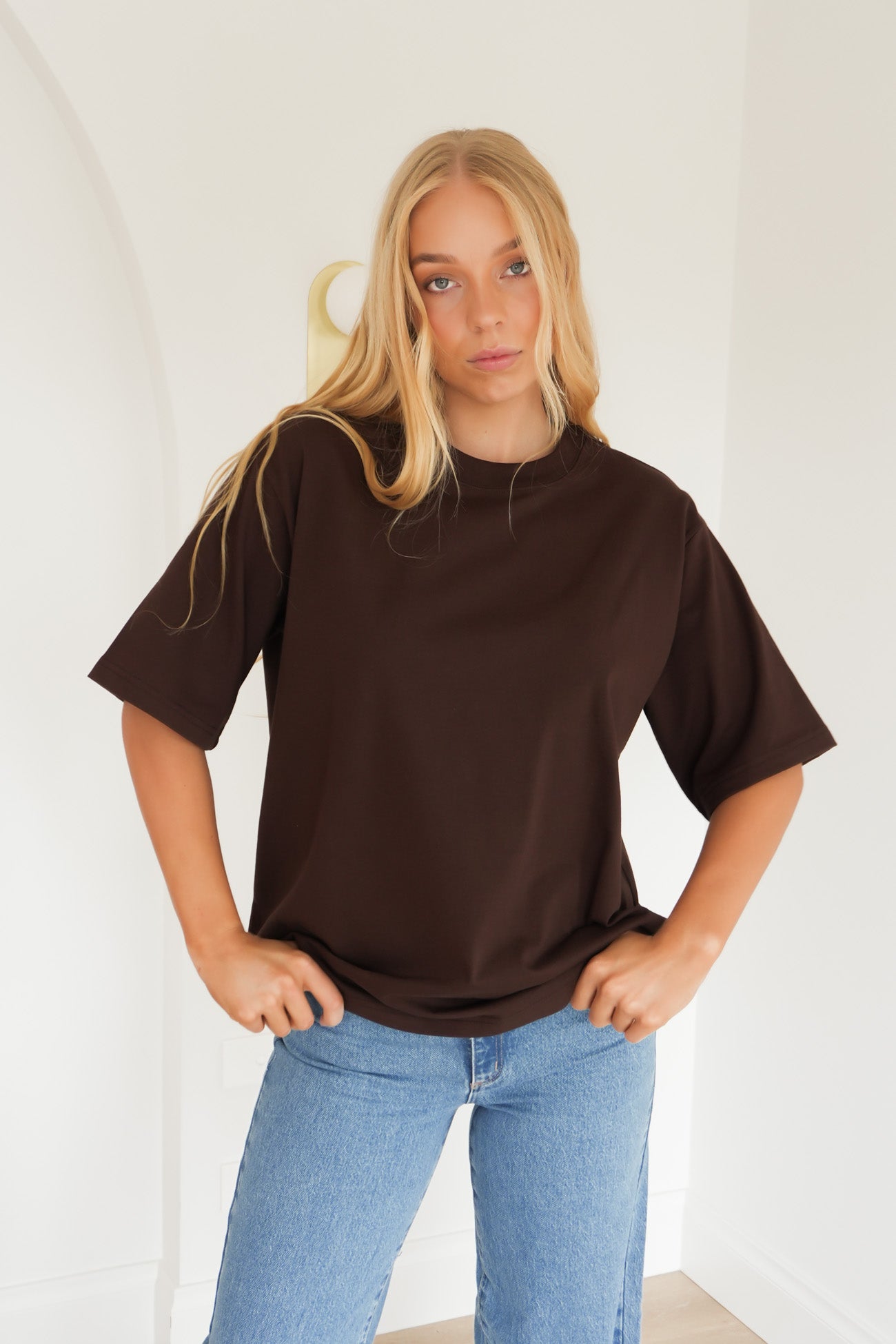 Core Oversized Tee Chocolate