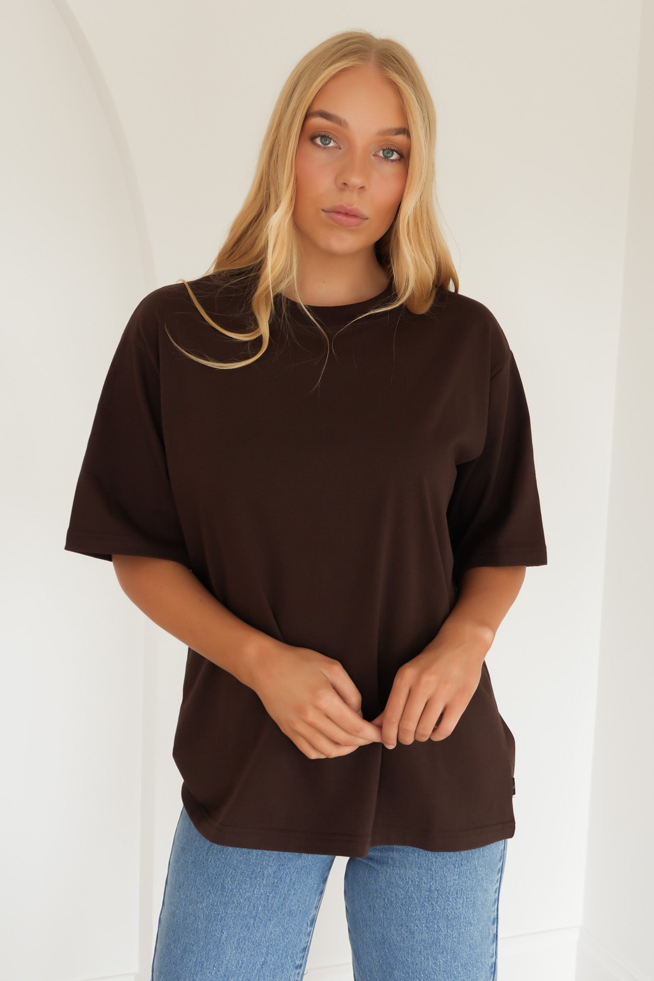 Core Oversized Tee Chocolate