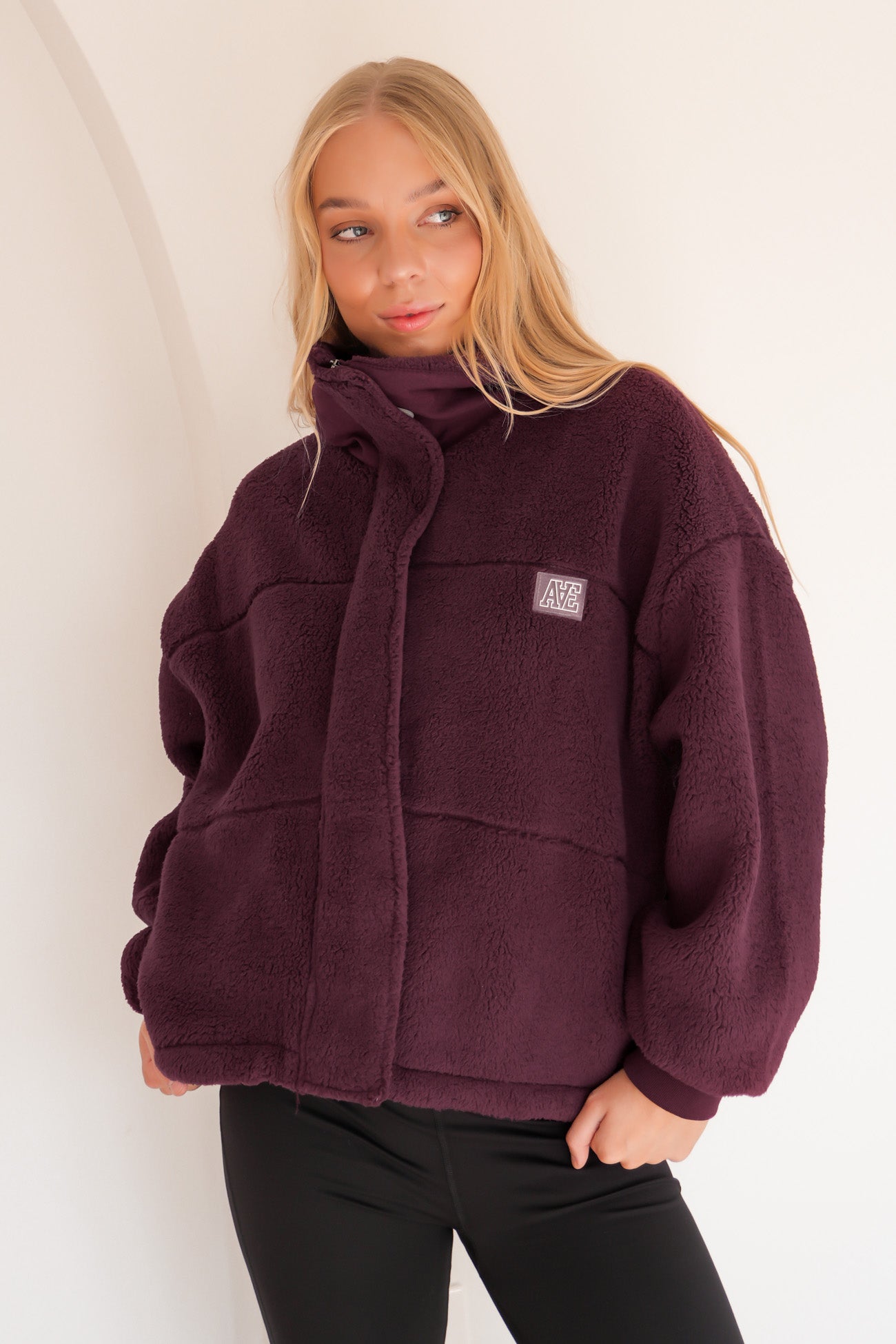 Cosy Club Teddy Jacket Wine