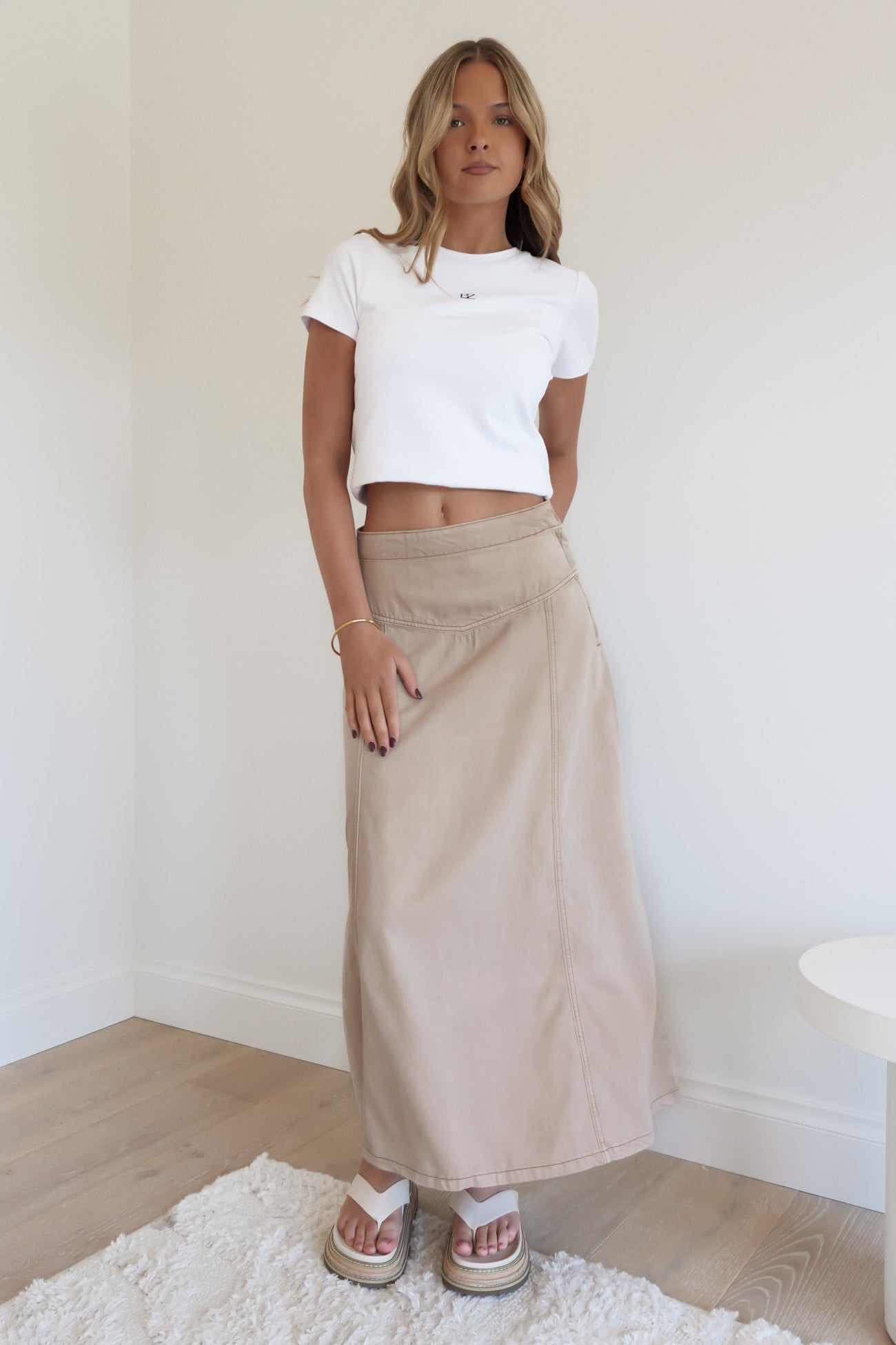 Cove Maxi Skirt Beige