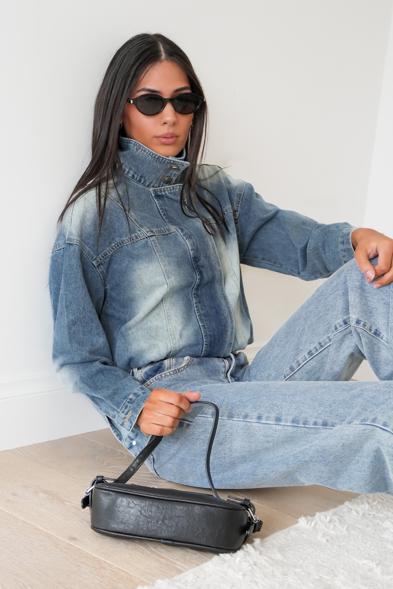 Sonya Denim Bomber Mid Blue