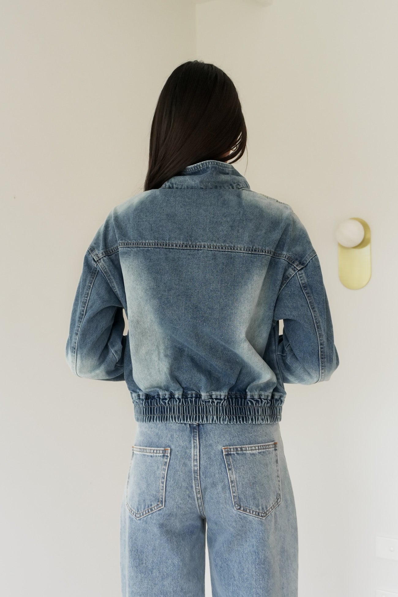 Sonya Denim Bomber Mid Blue