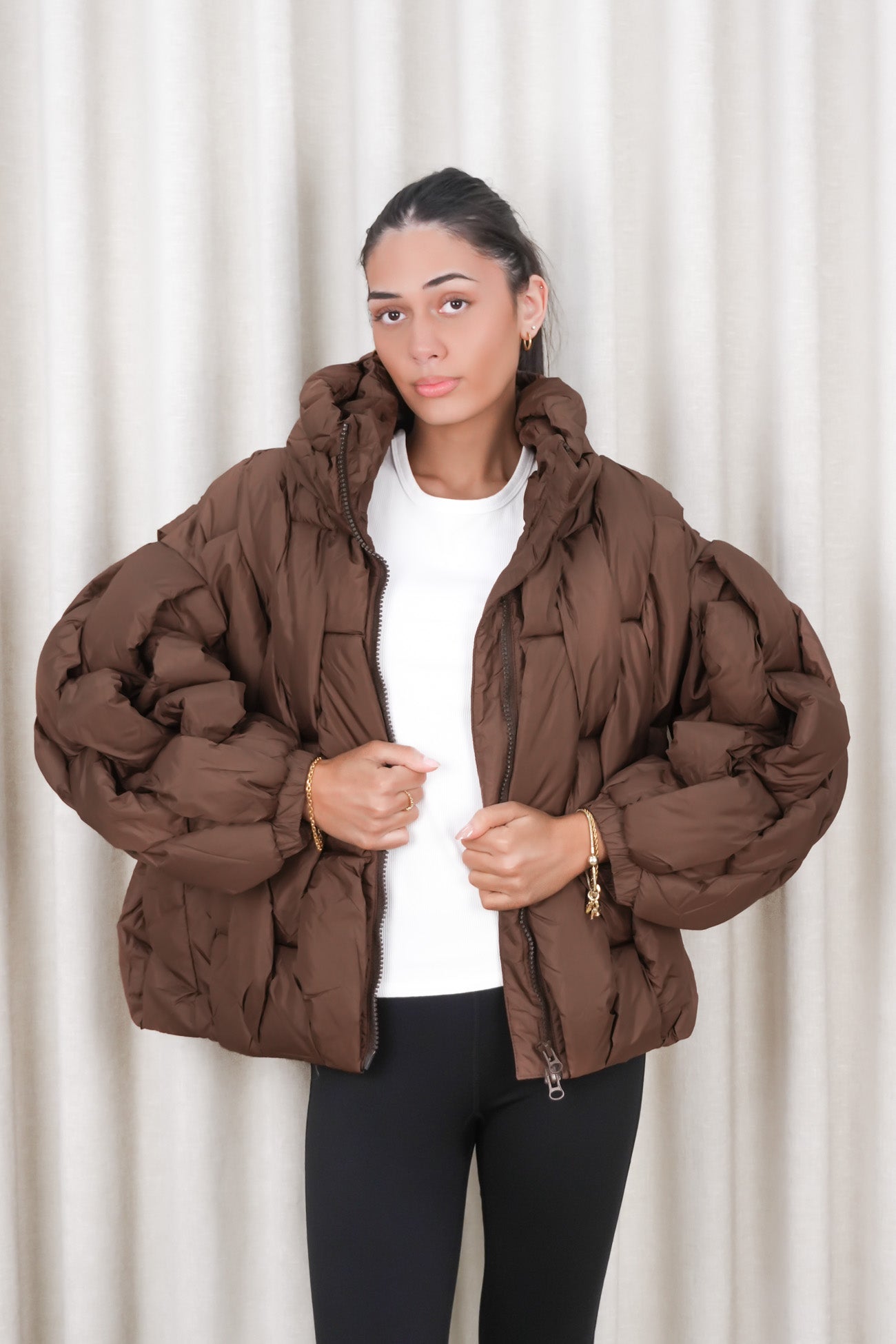 Kylie Puffer Jacket Chocolate