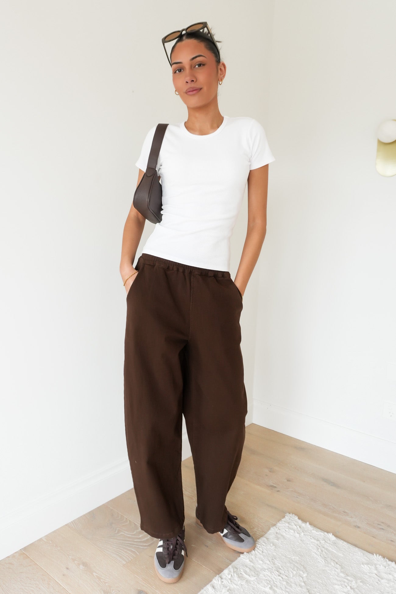 Torie Tapered Denim Pant Chocolate