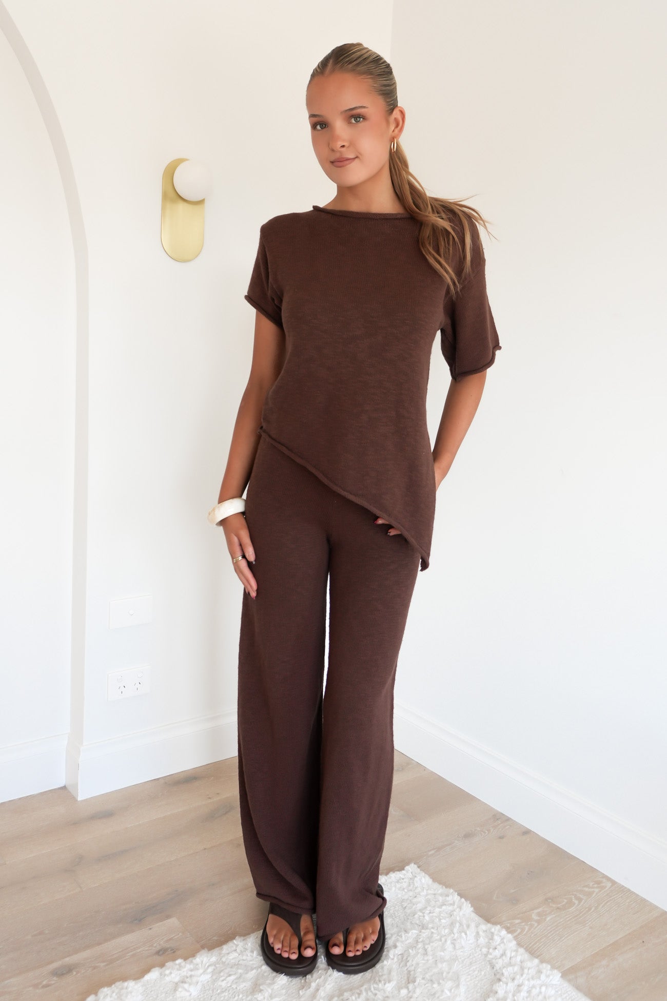 Mally Knit Top Chocolate