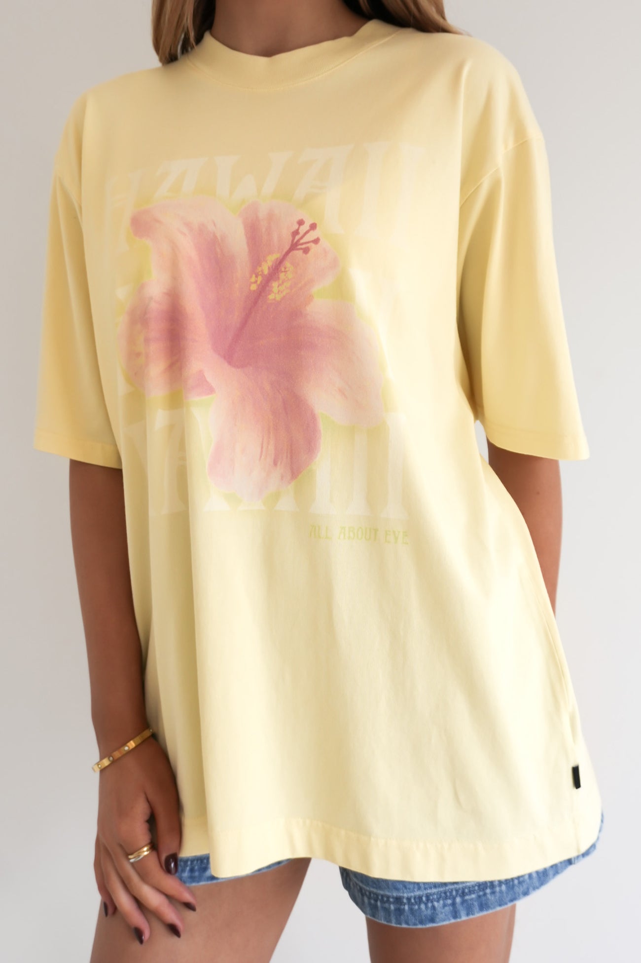 Hawaii Oversized Tee Yellow