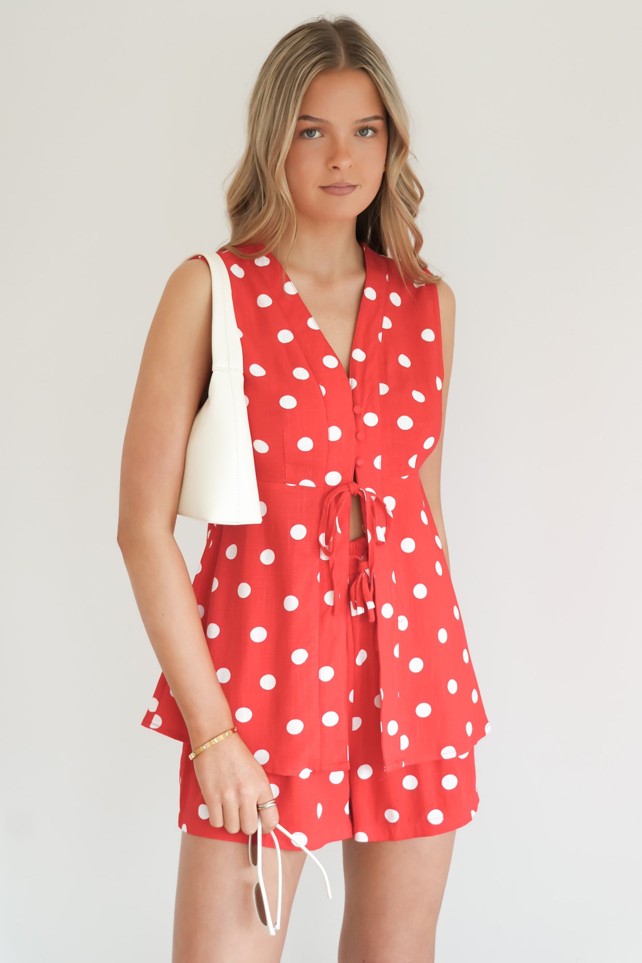 Delyra Set Red Polka Dot