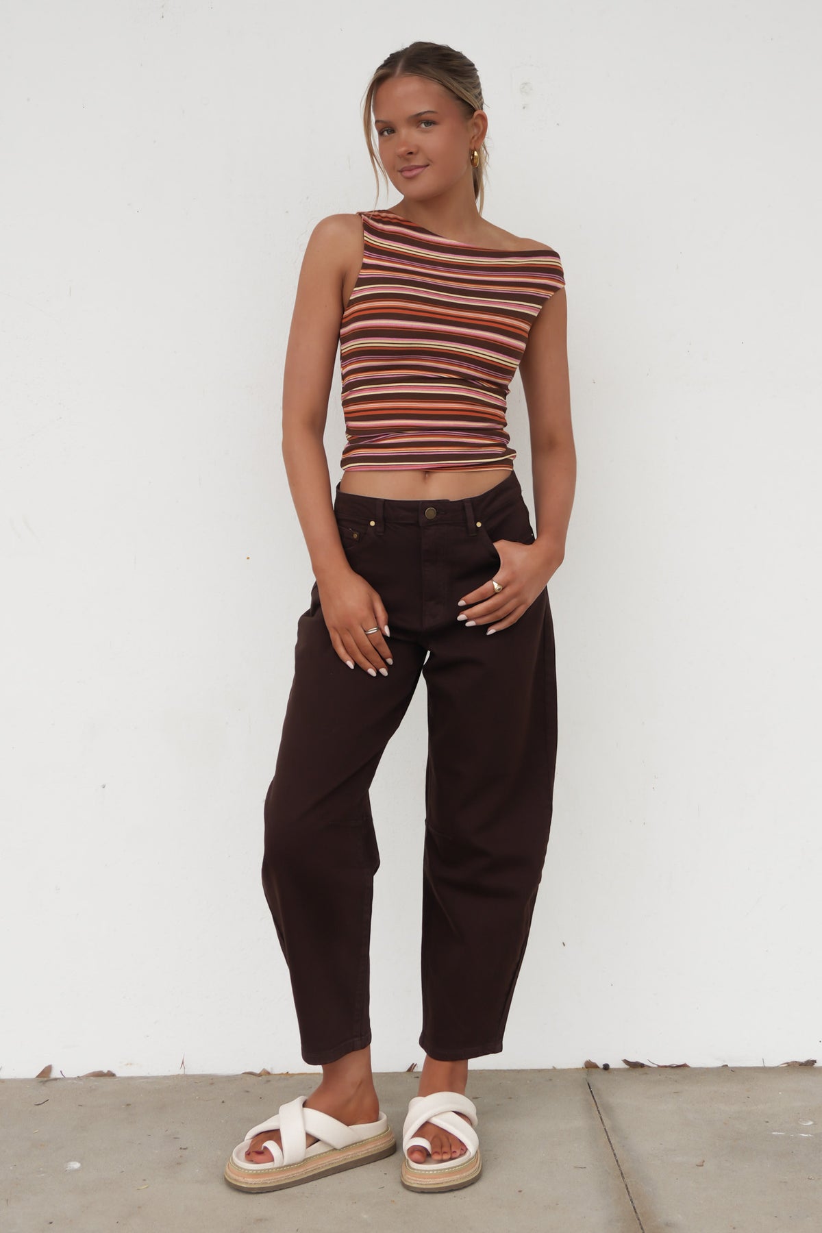 Atticus Barrel Jean Chocolate
