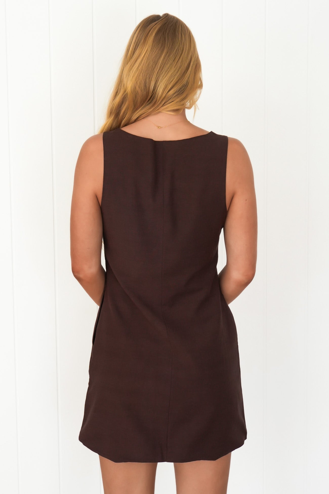 Daisie Mini Dress Chocolate