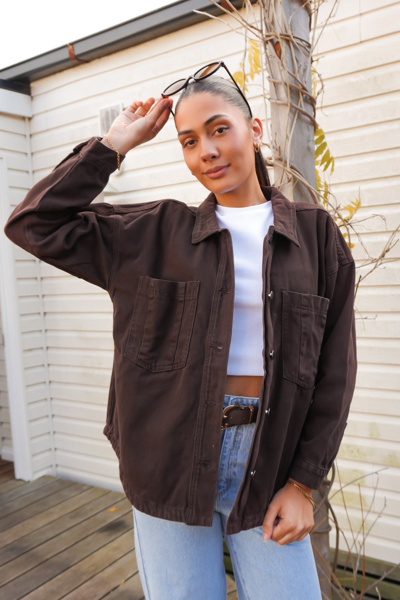 Dale Shacket Brown