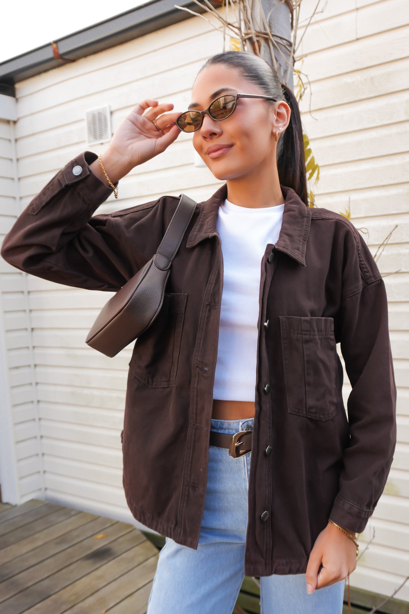 Dale Shacket Brown