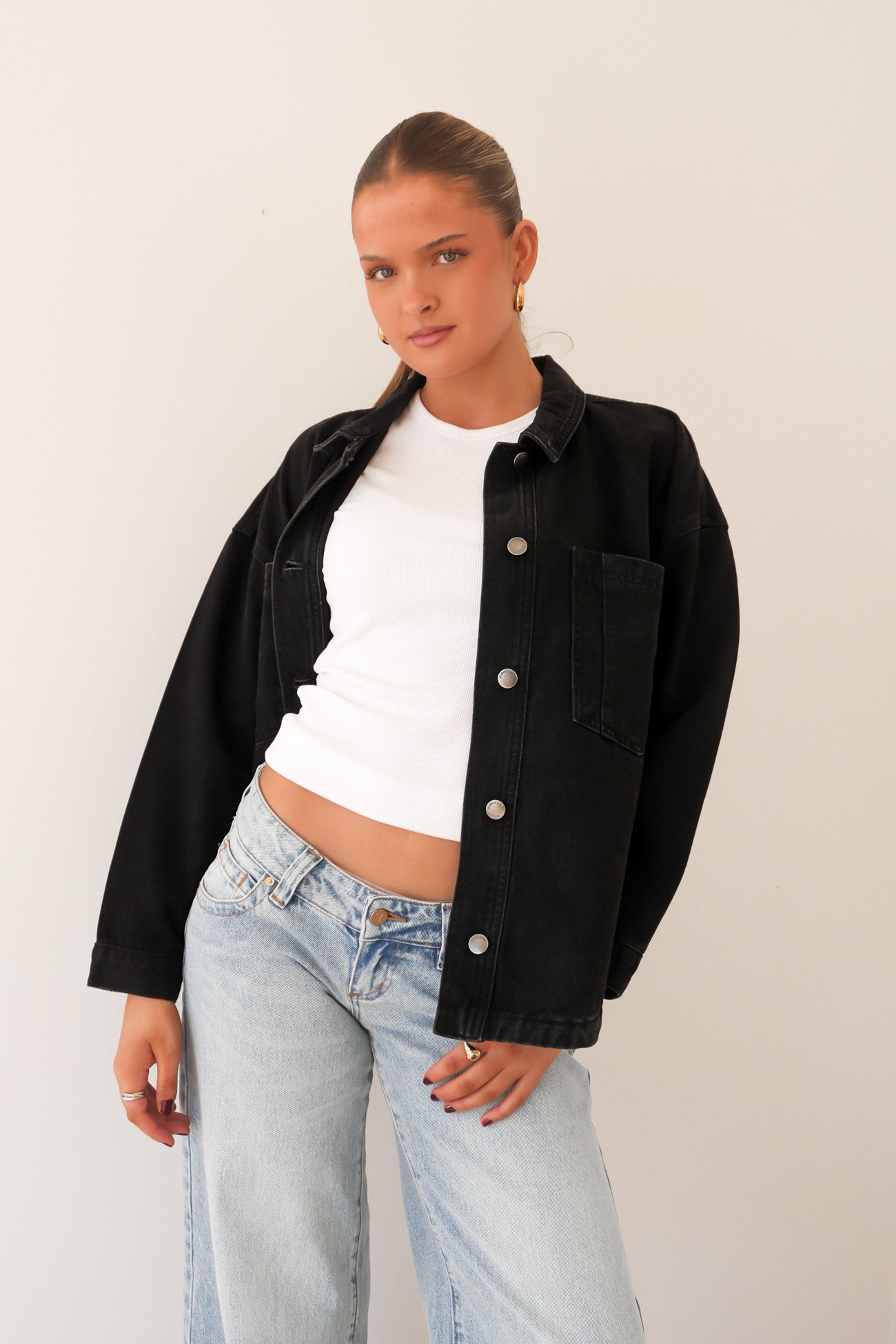 Dale Shacket Washed Black