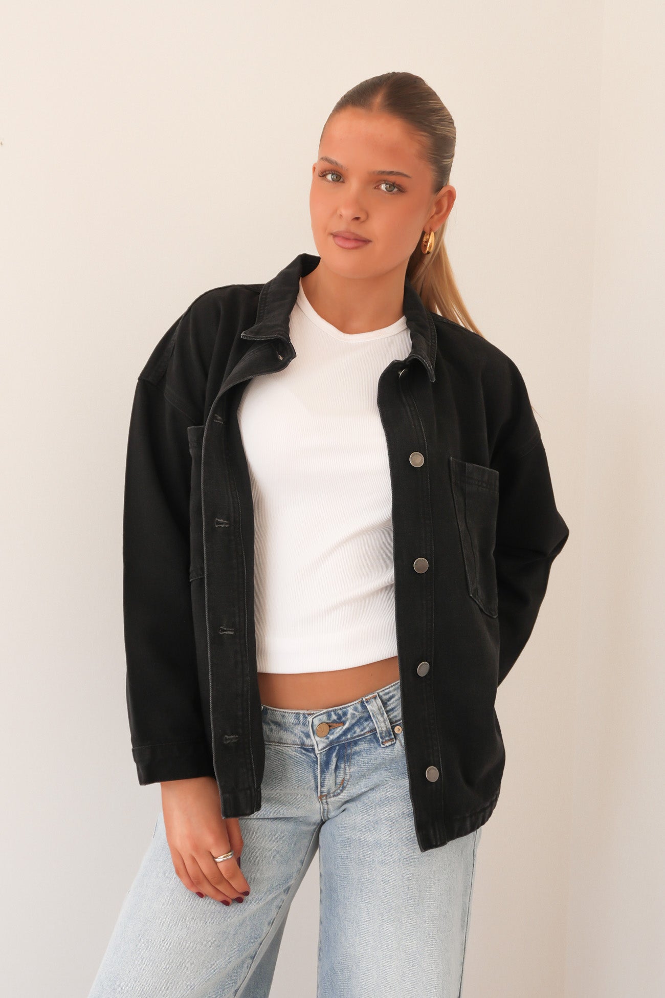 Dale Shacket Washed Black
