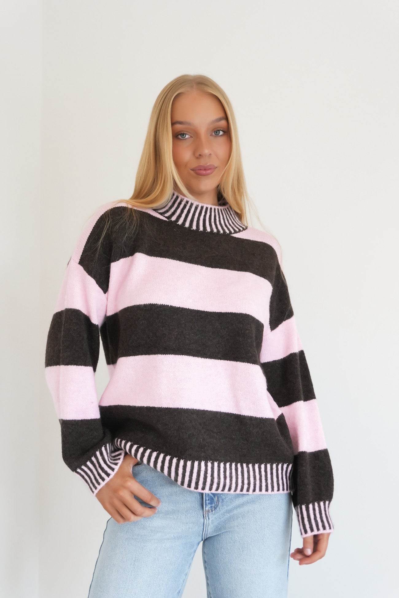 Dallas Knit Jumper Pink Chocolate