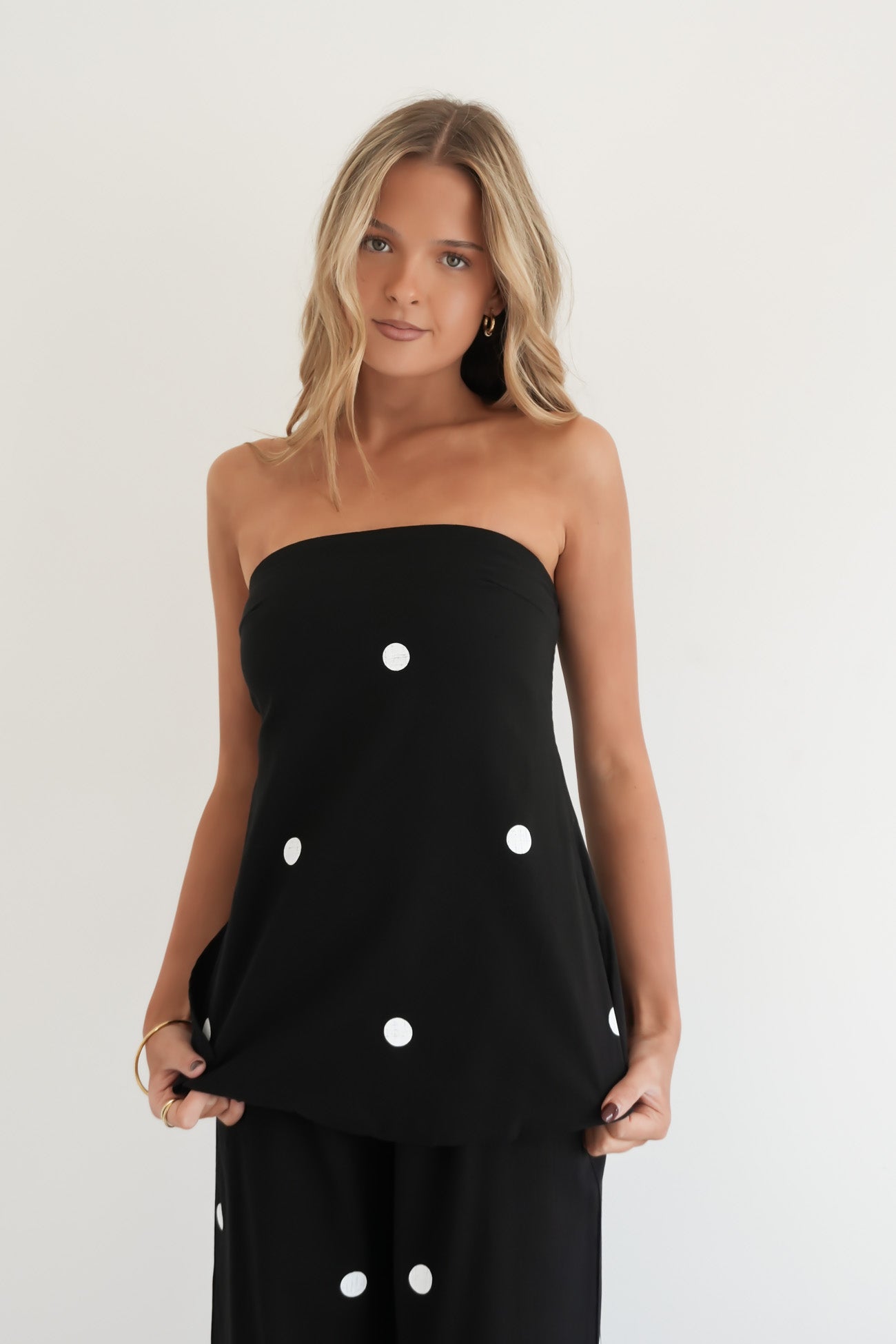 Darla Set Black Polka Dot
