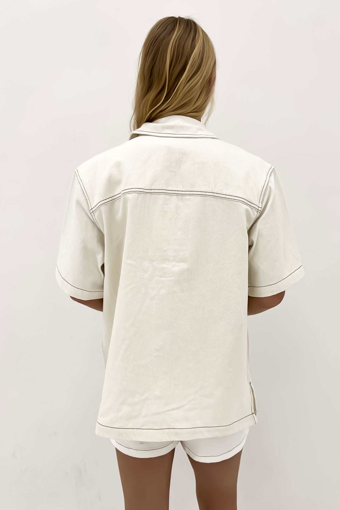 Denim Boxy Shirt Milk