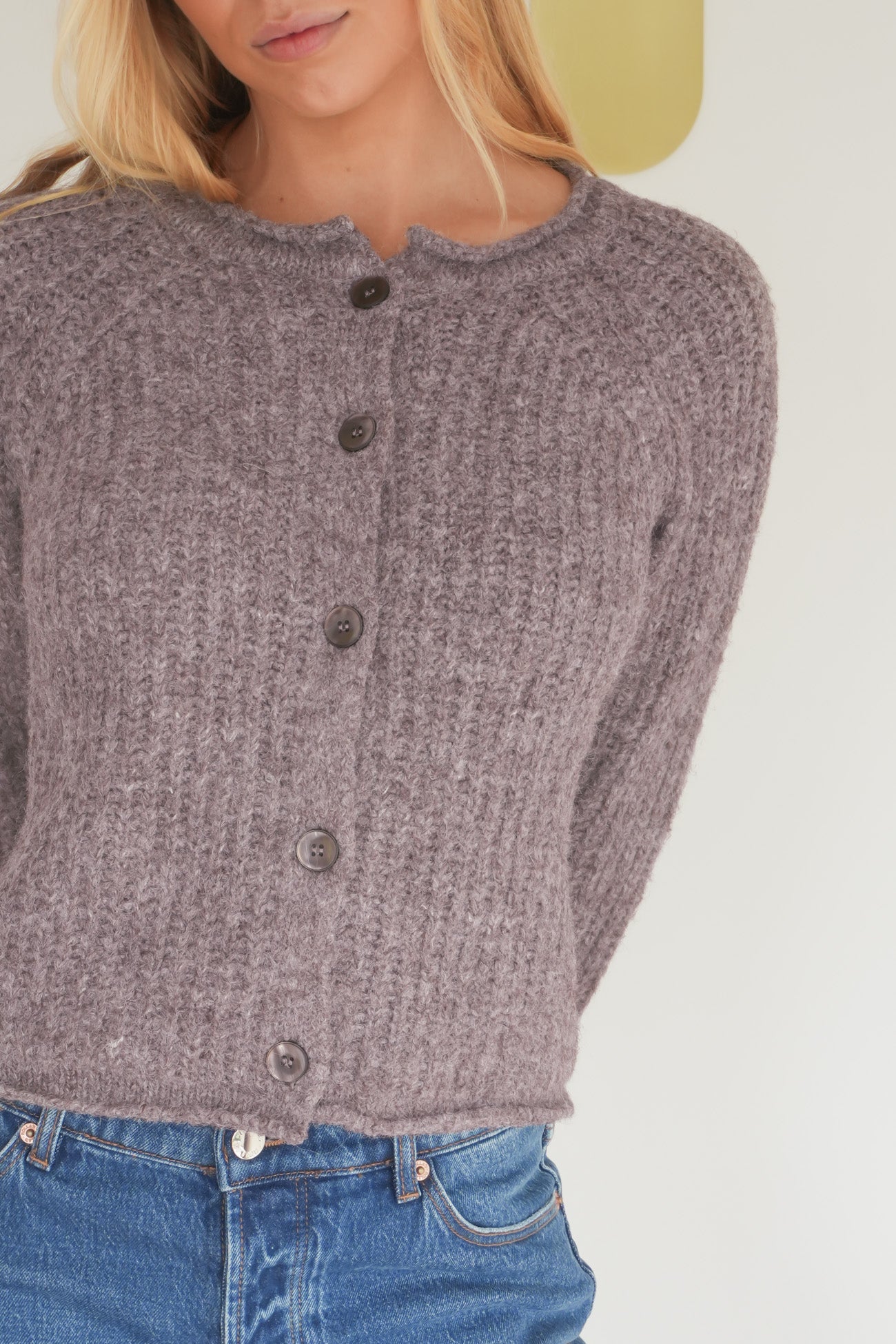 Devon Cardigan Coffee