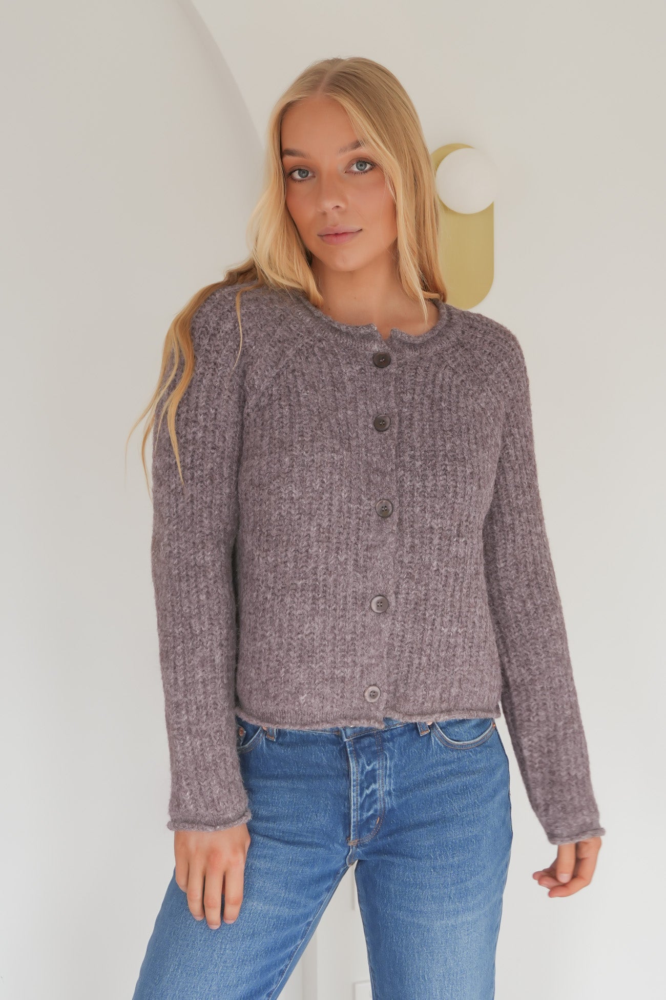 Devon Cardigan Coffee