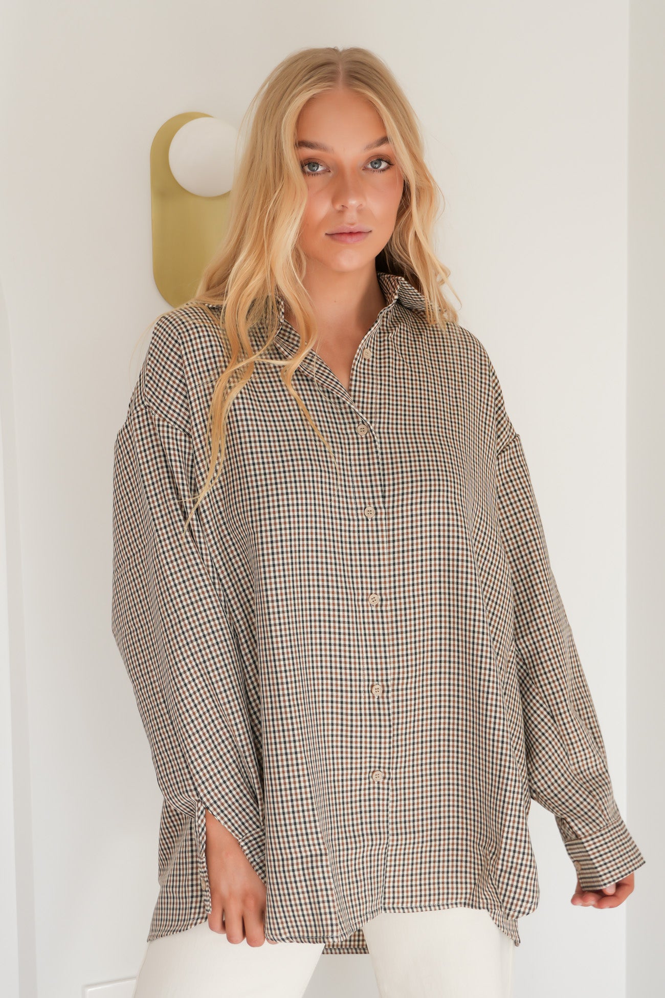 Dion Shirt Beige Check