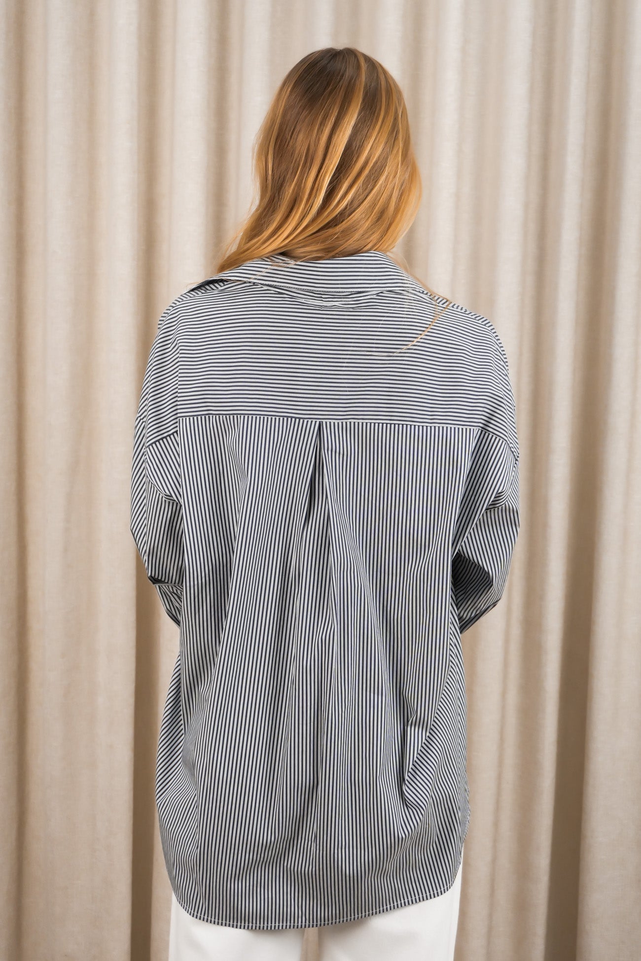 Dion Shirt Navy Stripe